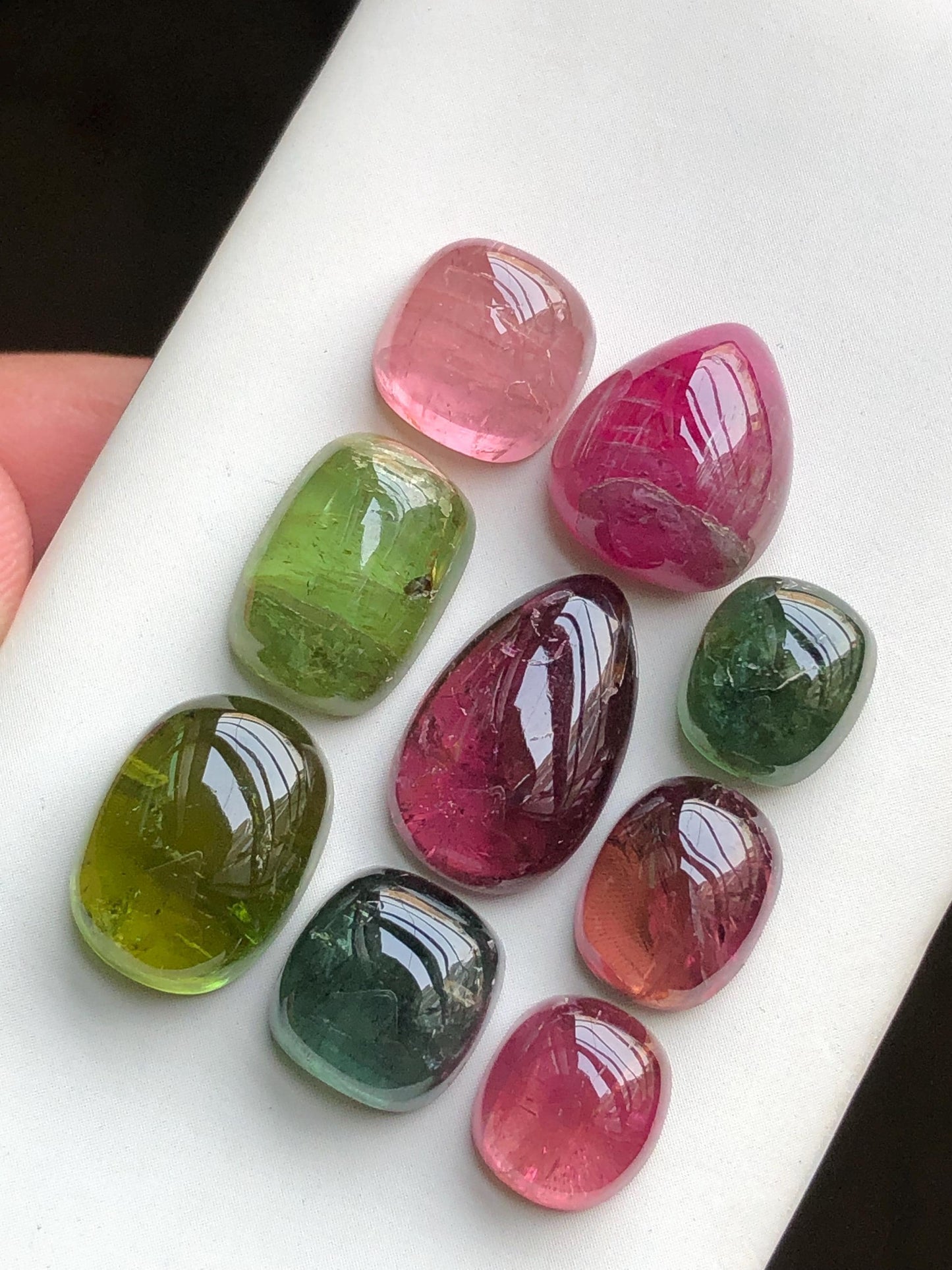 65 carats Multi colour tourmaline cabochons lot origin Afghanistan