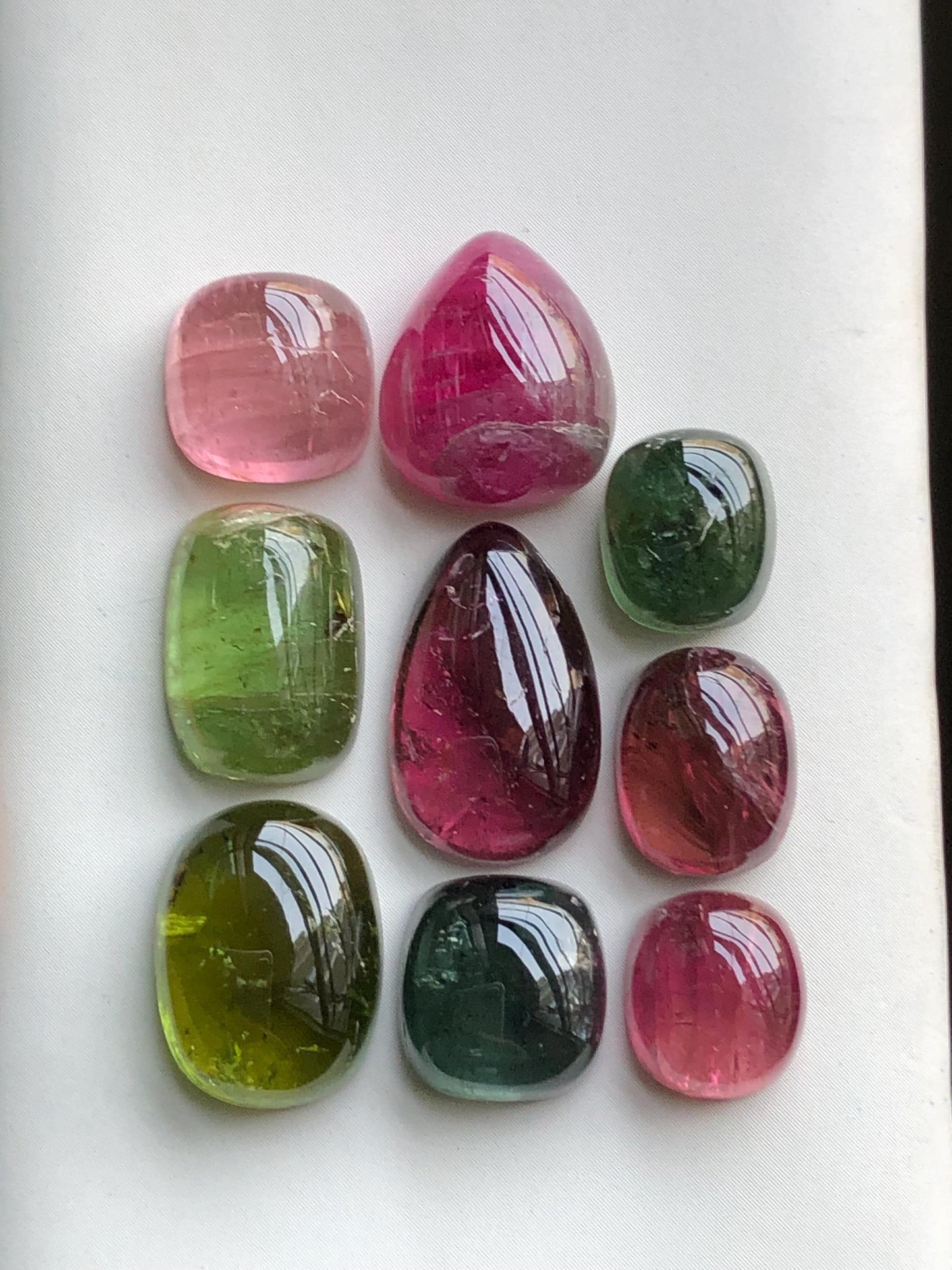 65 carats Multi colour tourmaline cabochons lot origin Afghanistan