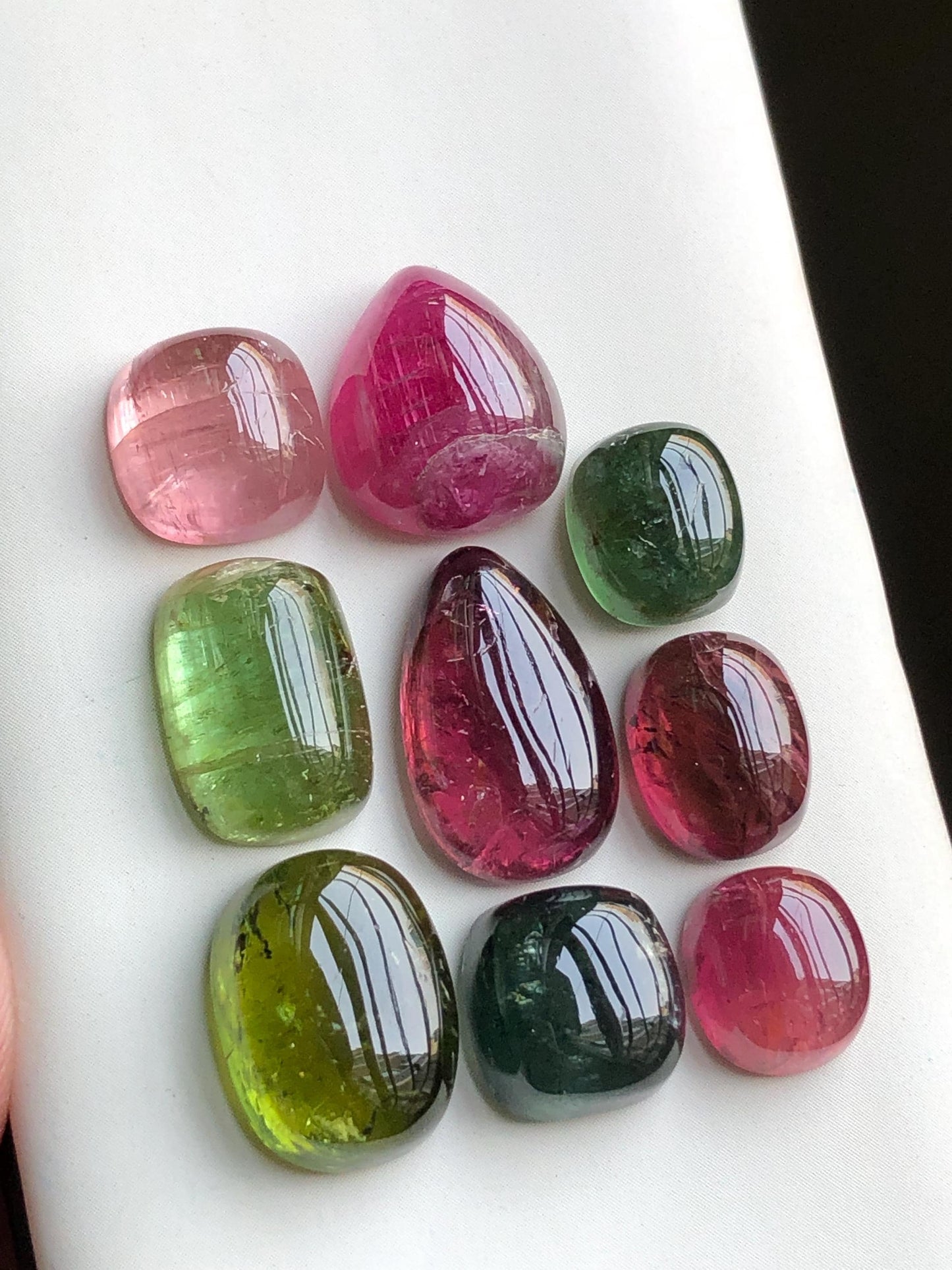 65 carats Multi colour tourmaline cabochons lot origin Afghanistan