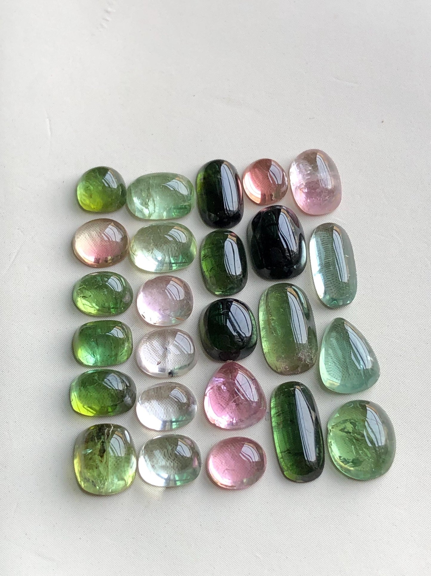 23.40 carats Multi colours tourmaline cabochons origin Afghanistan