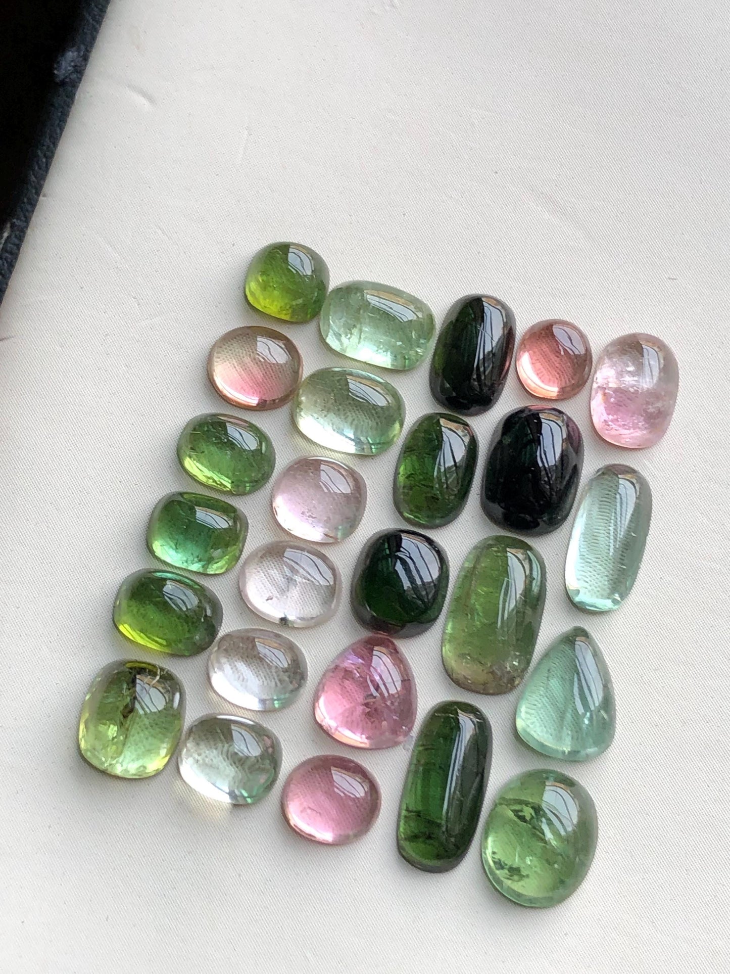 23.40 carats Multi colours tourmaline cabochons origin Afghanistan