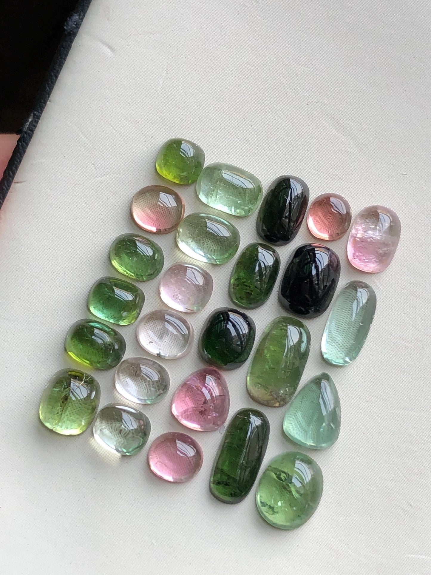 23.40 carats Multi colours tourmaline cabochons origin Afghanistan