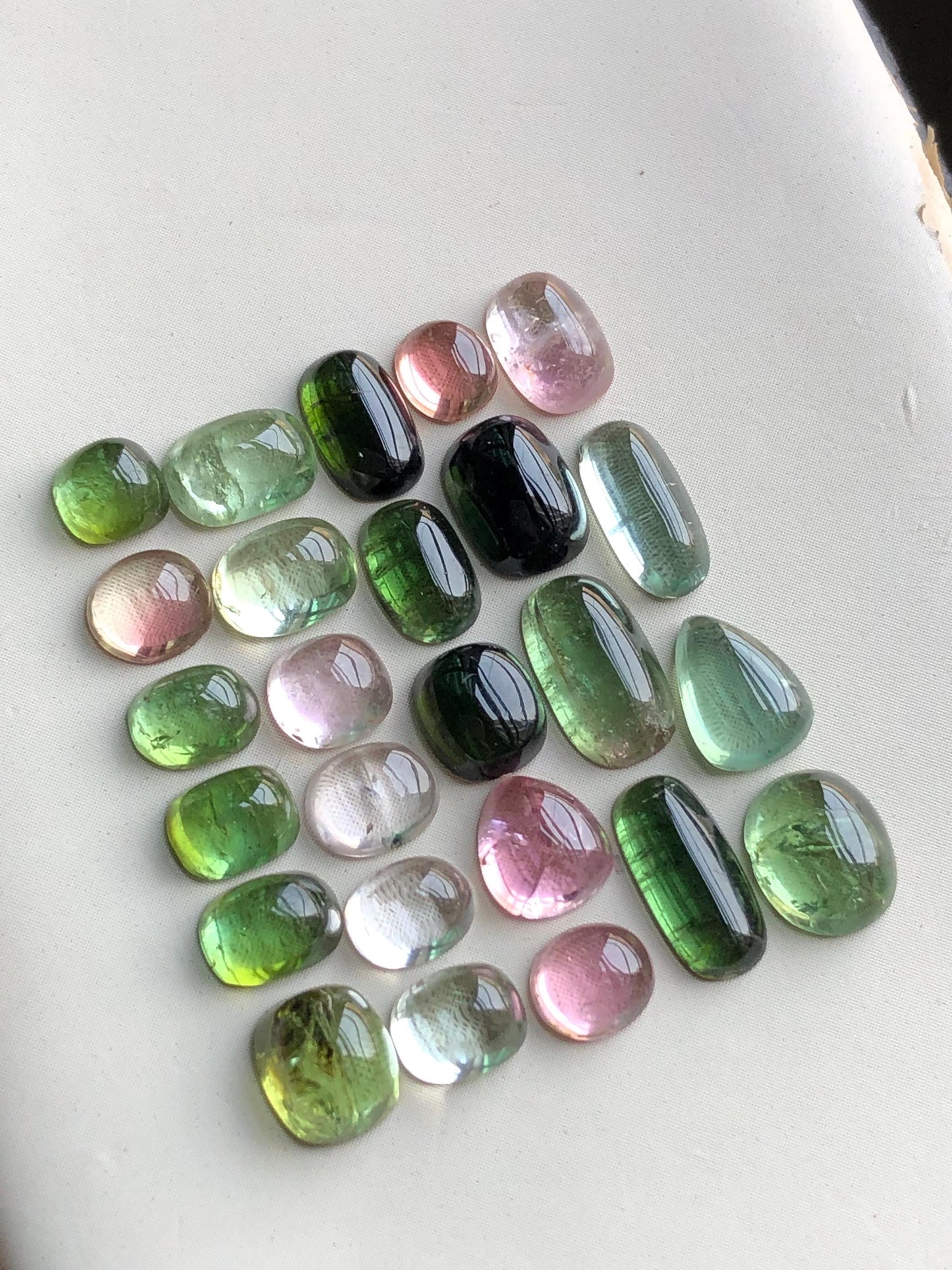 23.40 carats Multi colours tourmaline cabochons origin Afghanistan