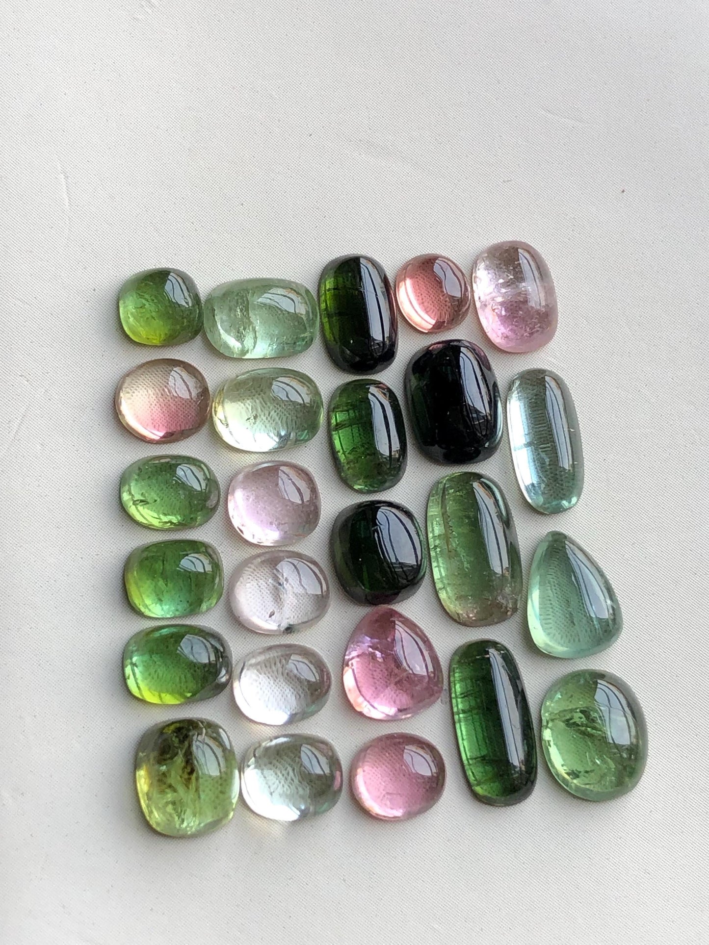 23.40 carats Multi colours tourmaline cabochons origin Afghanistan