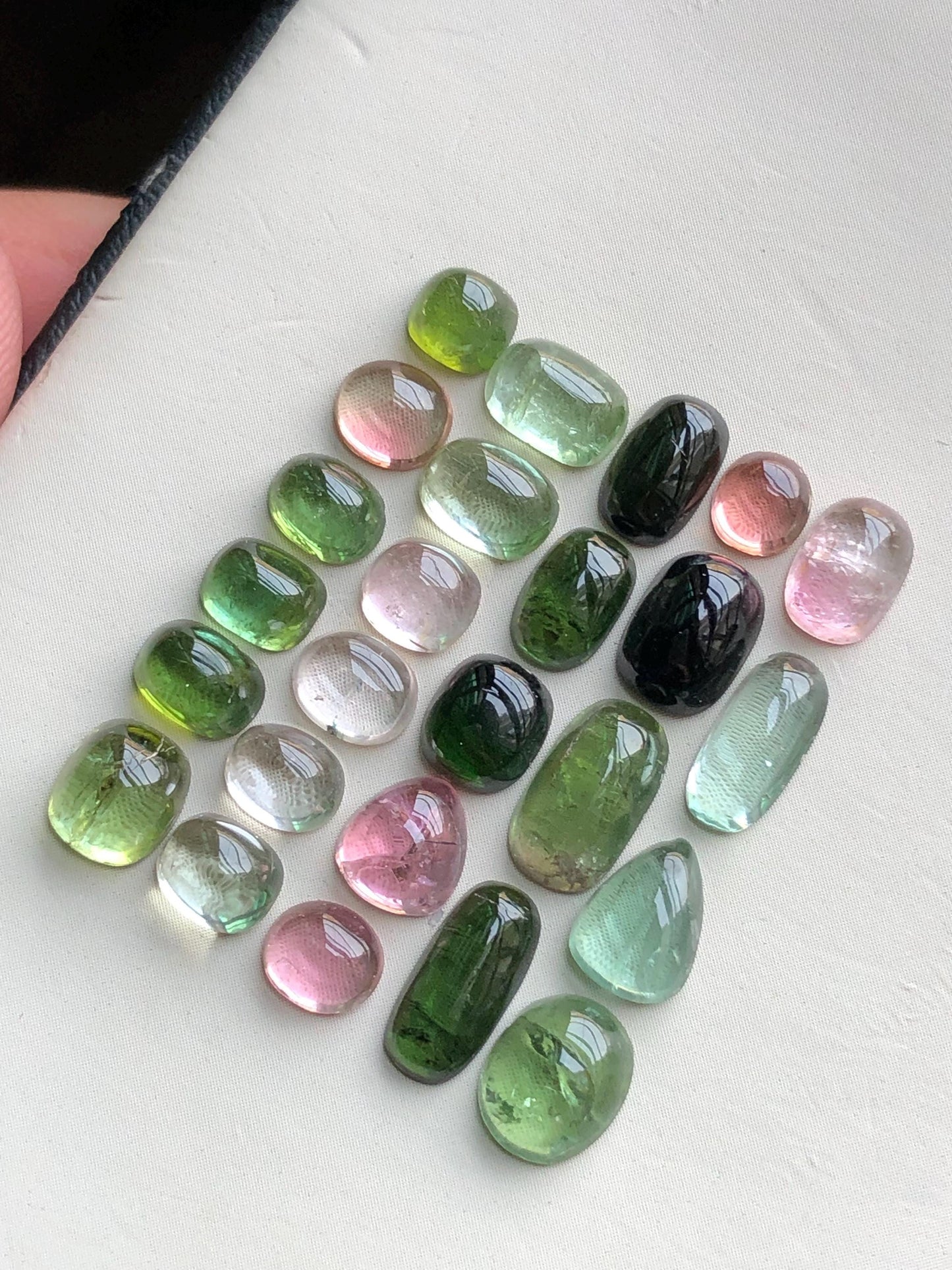 23.40 carats Multi colours tourmaline cabochons origin Afghanistan