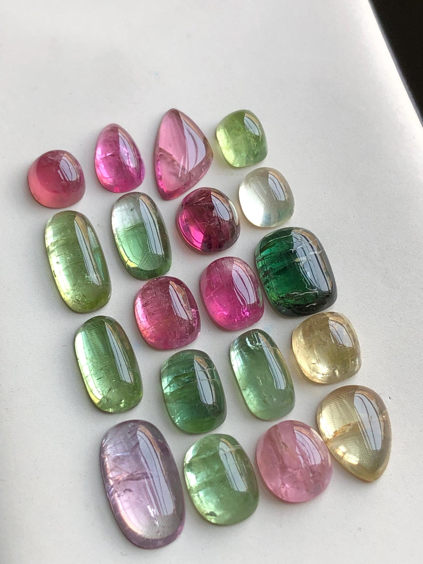 33.70 carats Multi colours tourmaline cabochons lot origin Afghanistan