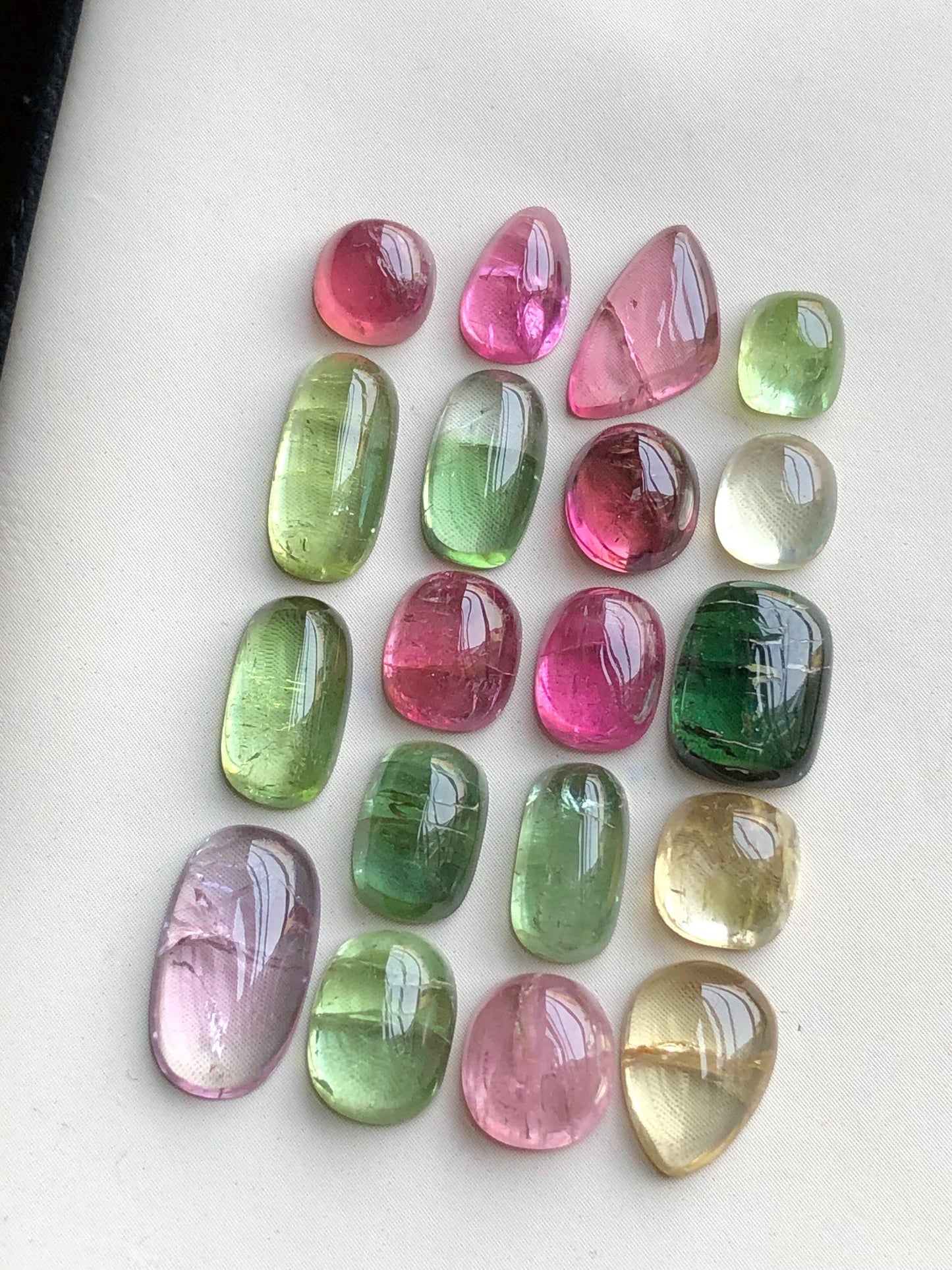 33.70 carats Multi colours tourmaline cabochons lot origin Afghanistan