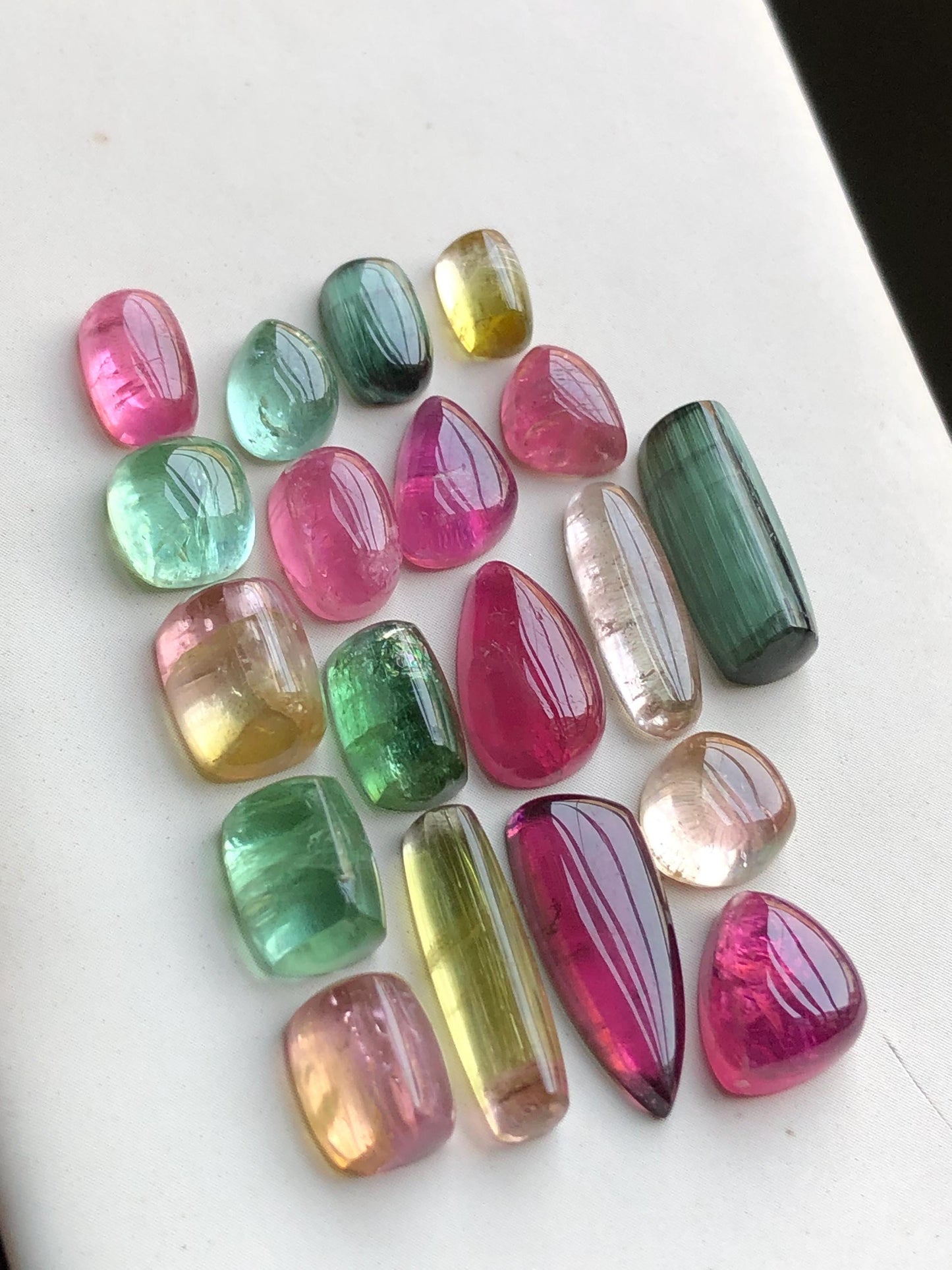 46.50 carats Multi colours tourmaline cabochons lot origin Afghanistan kunar mines