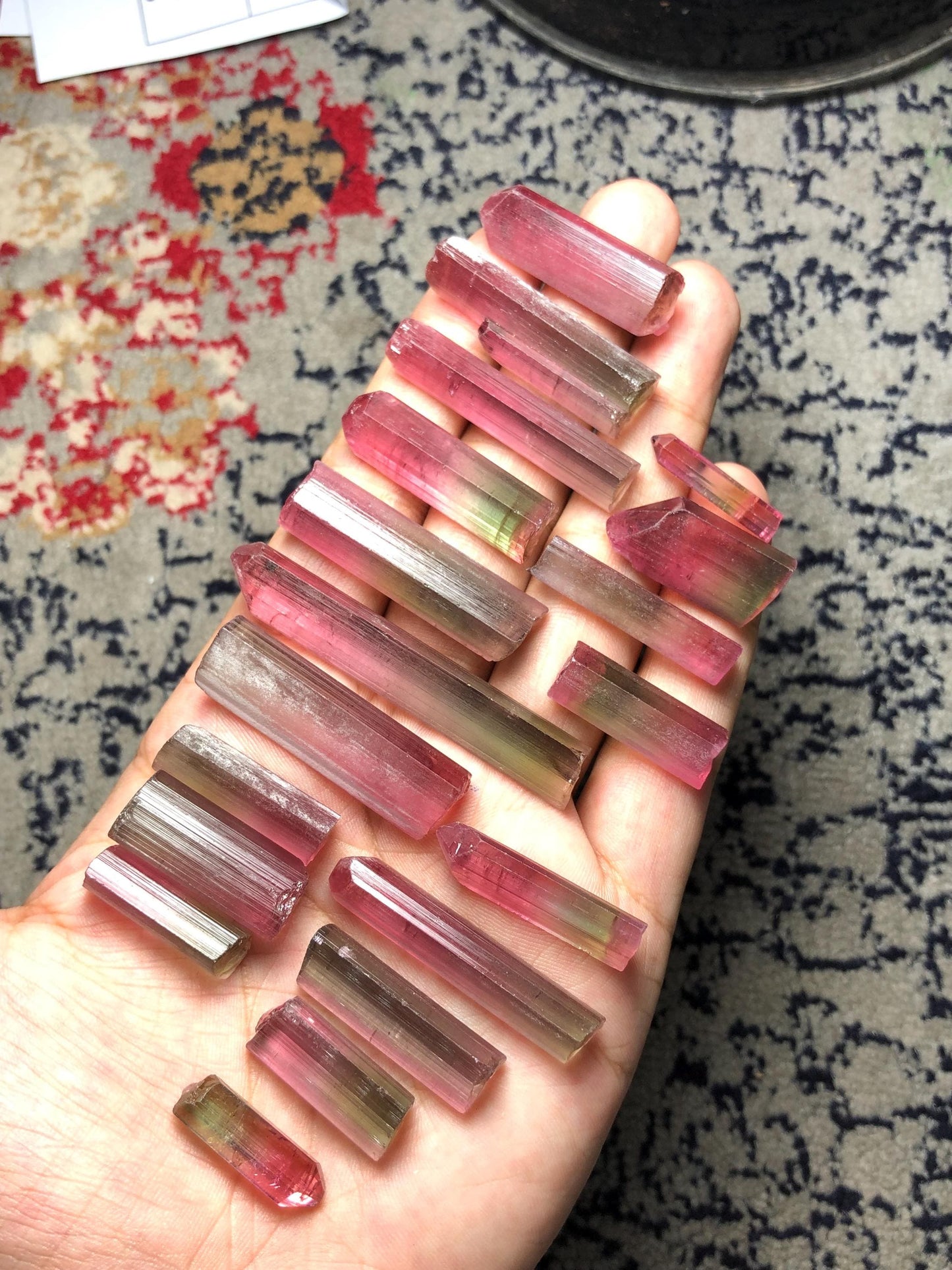 106 grams top quality facet grade tourmaline crystals