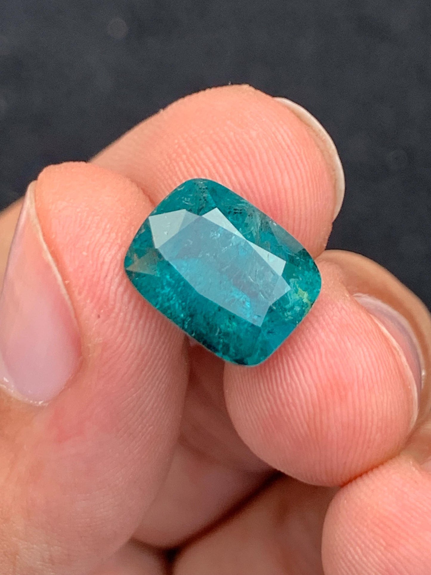 6.70 ct faceted blue tourmaline dimension:12*9*7mm