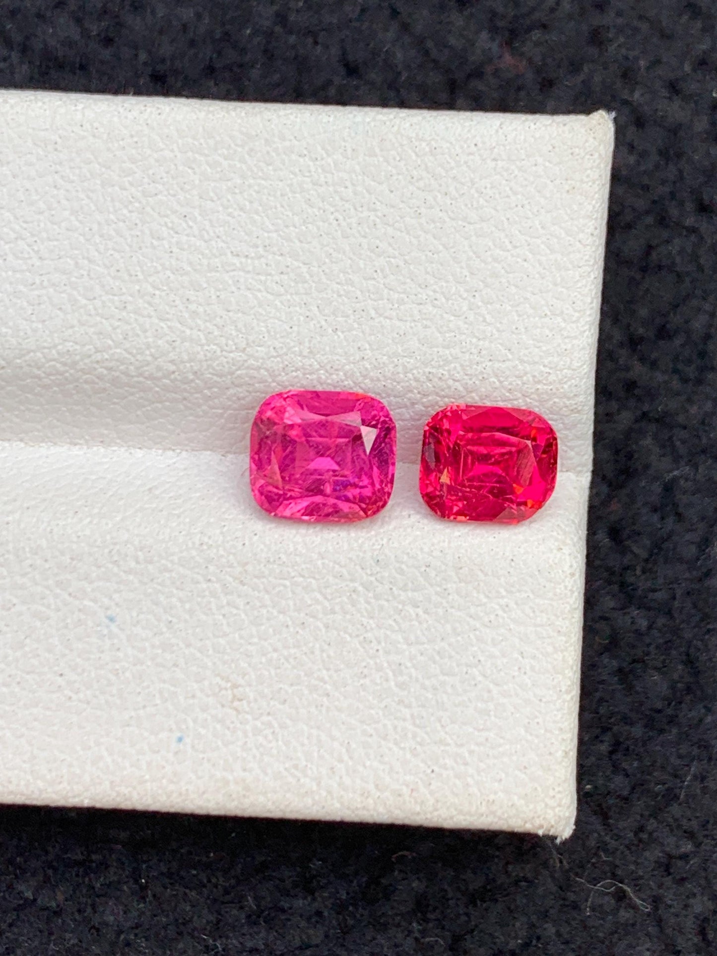 2.40 ct faceted top rubilight tourmalines size:7mm & 8mm