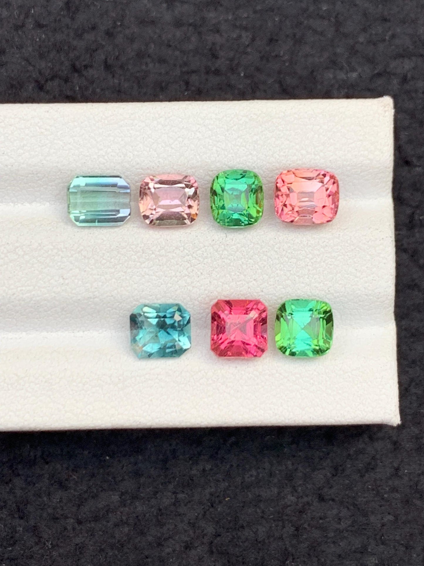 8.40 ct faceted multi colours tourmalines dimension:5.5*5*4mm to 7*5*5mm