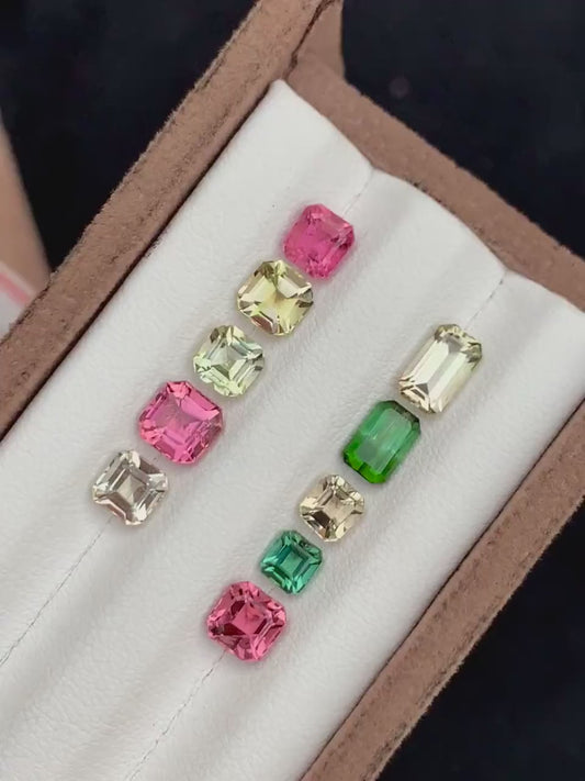 Multi colour clean tourmaline lot 6.50 carats