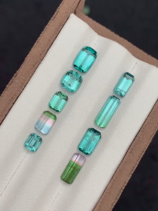 Neon blue tourmaline lot 6.35 carat