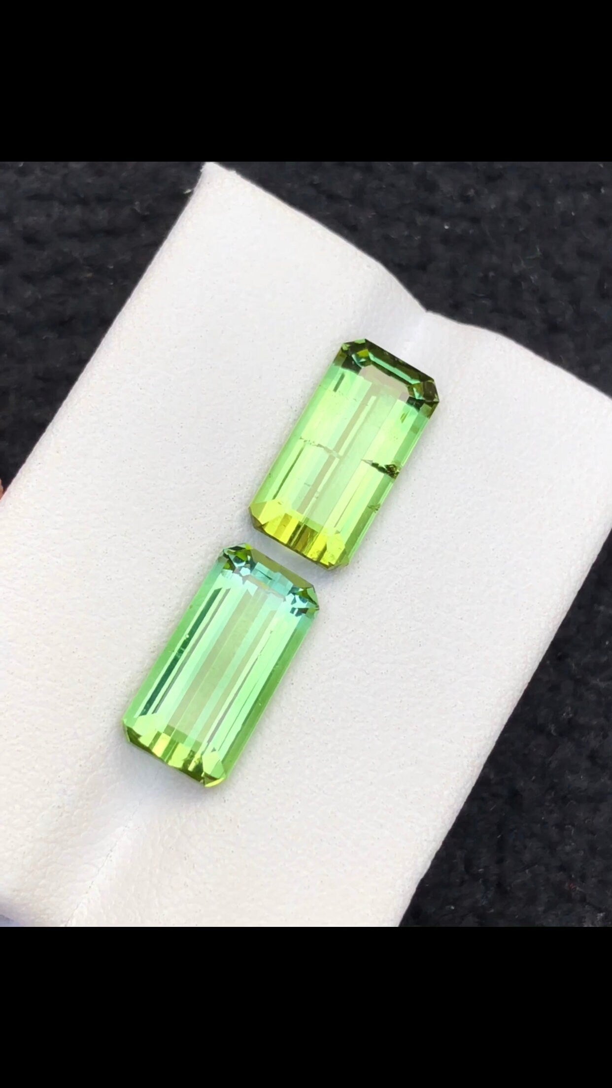 Green tourmaline pair 9.55 carats natural