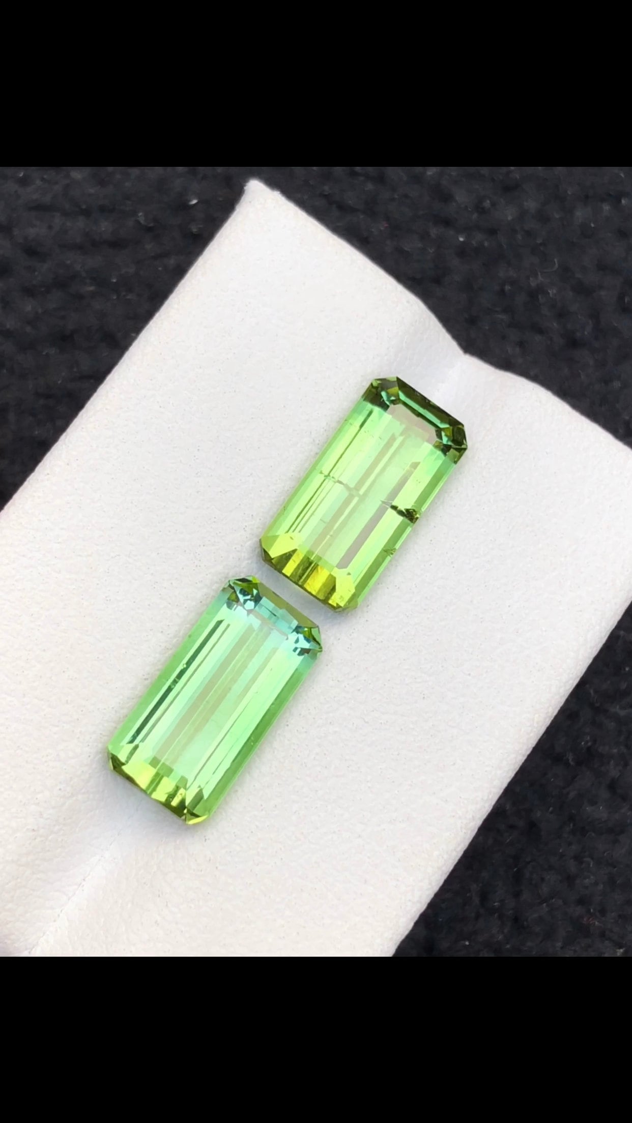 Green tourmaline pair 9.55 carats natural