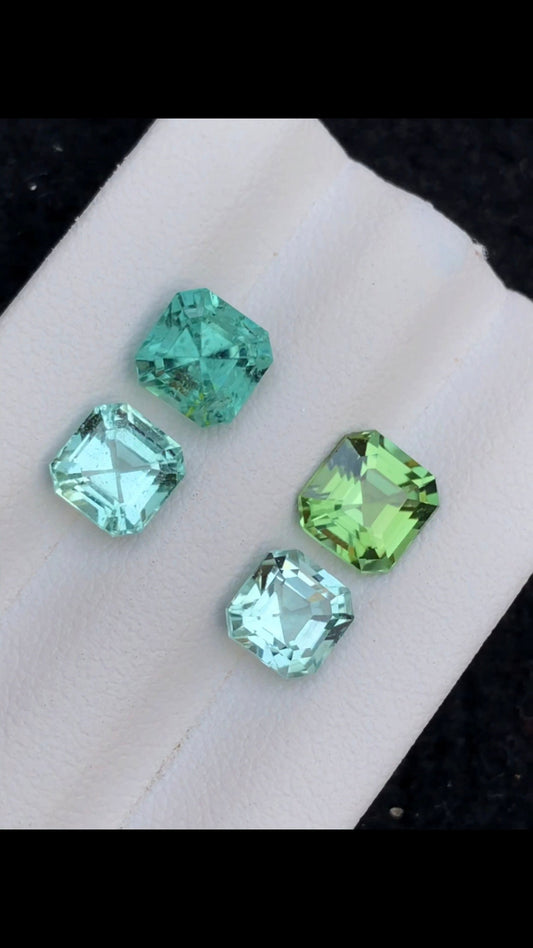 6.6 carats faceted tourmalines origin Afghanistan 100% natural