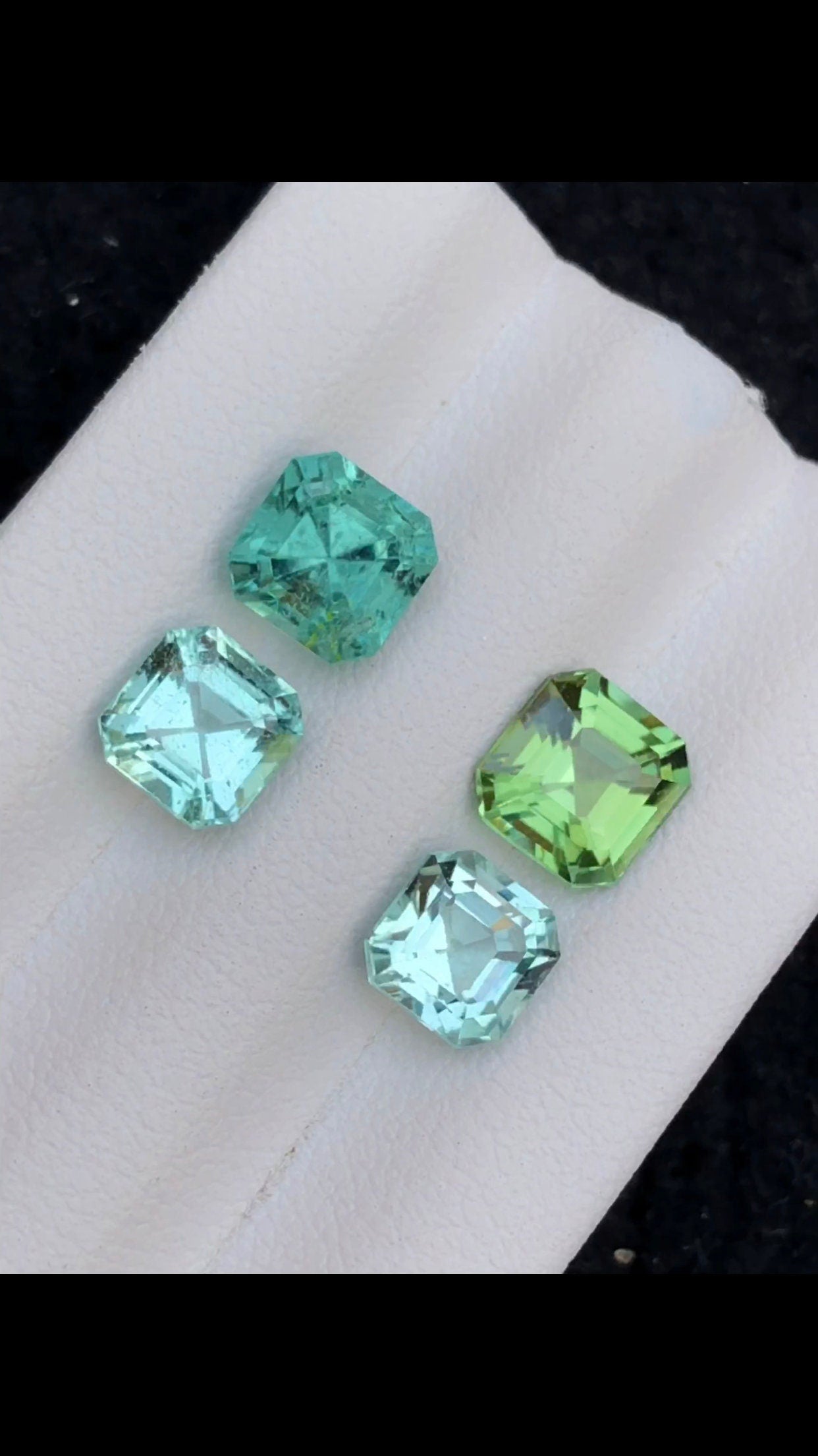 6.6 carats faceted tourmalines origin Afghanistan 100% natural