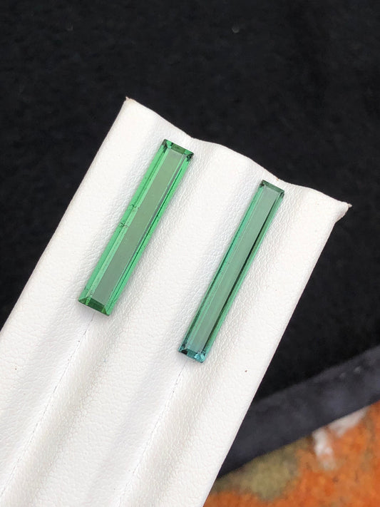 7.10 carats gorgeous green tourmalines from Afghanistan 25mm to 26mm