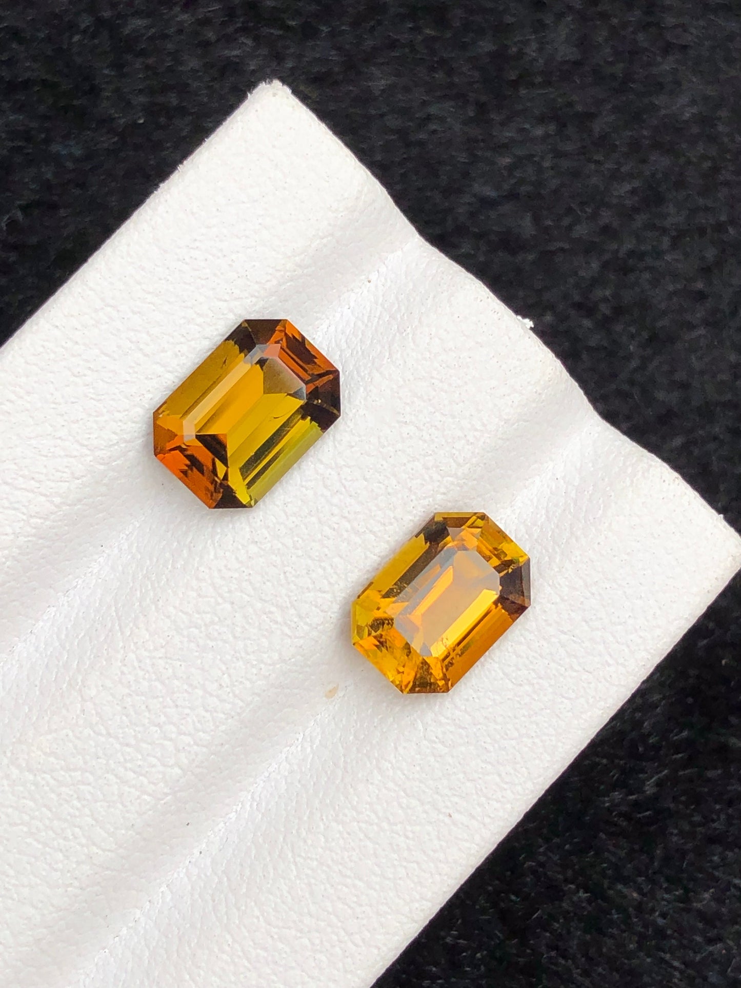 Yellow tourmaline pair 3.80 carats natural from Afghanistan kunar mine perfect for earrings