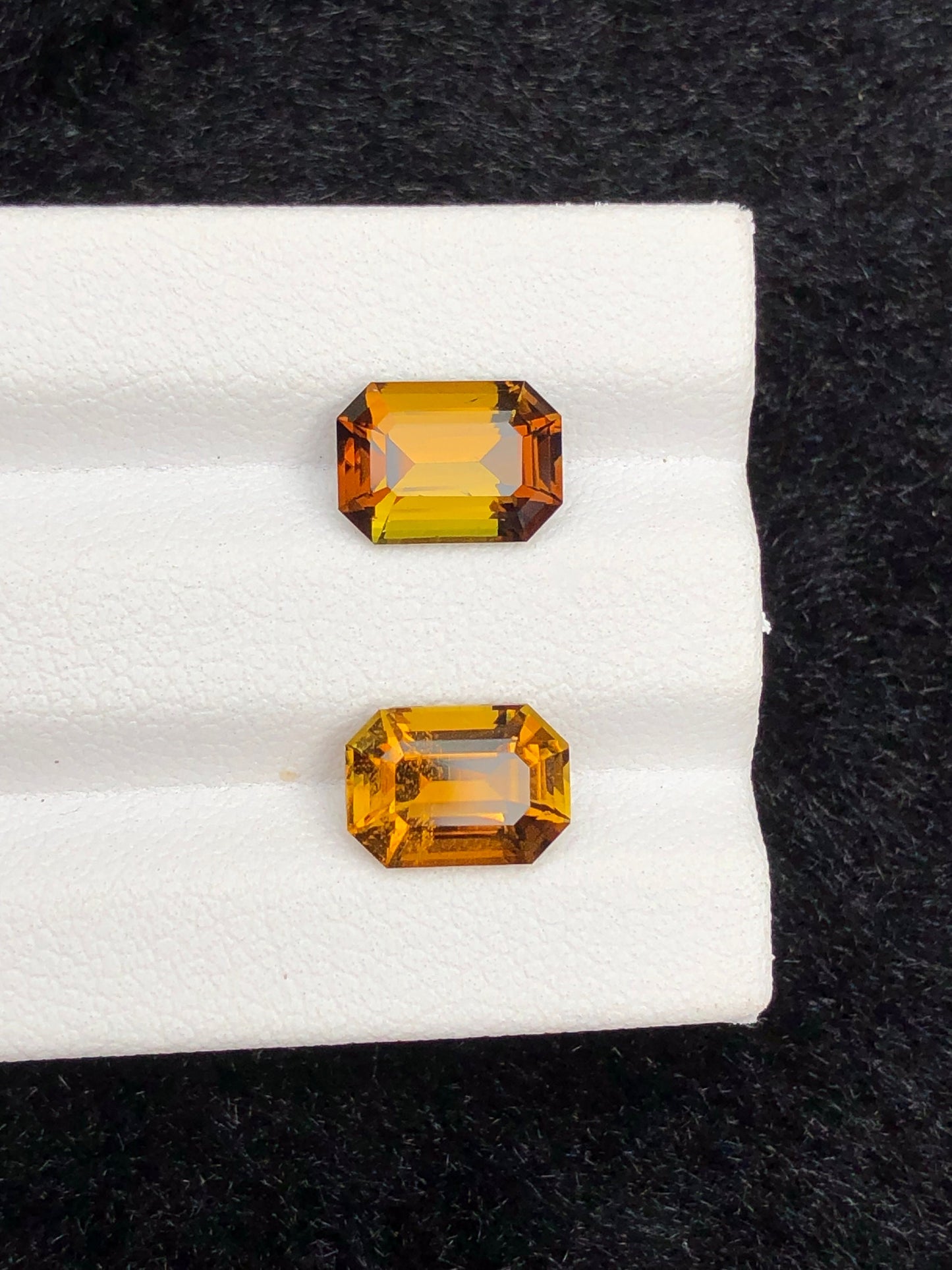 Yellow tourmaline pair 3.80 carats natural from Afghanistan kunar mine perfect for earrings