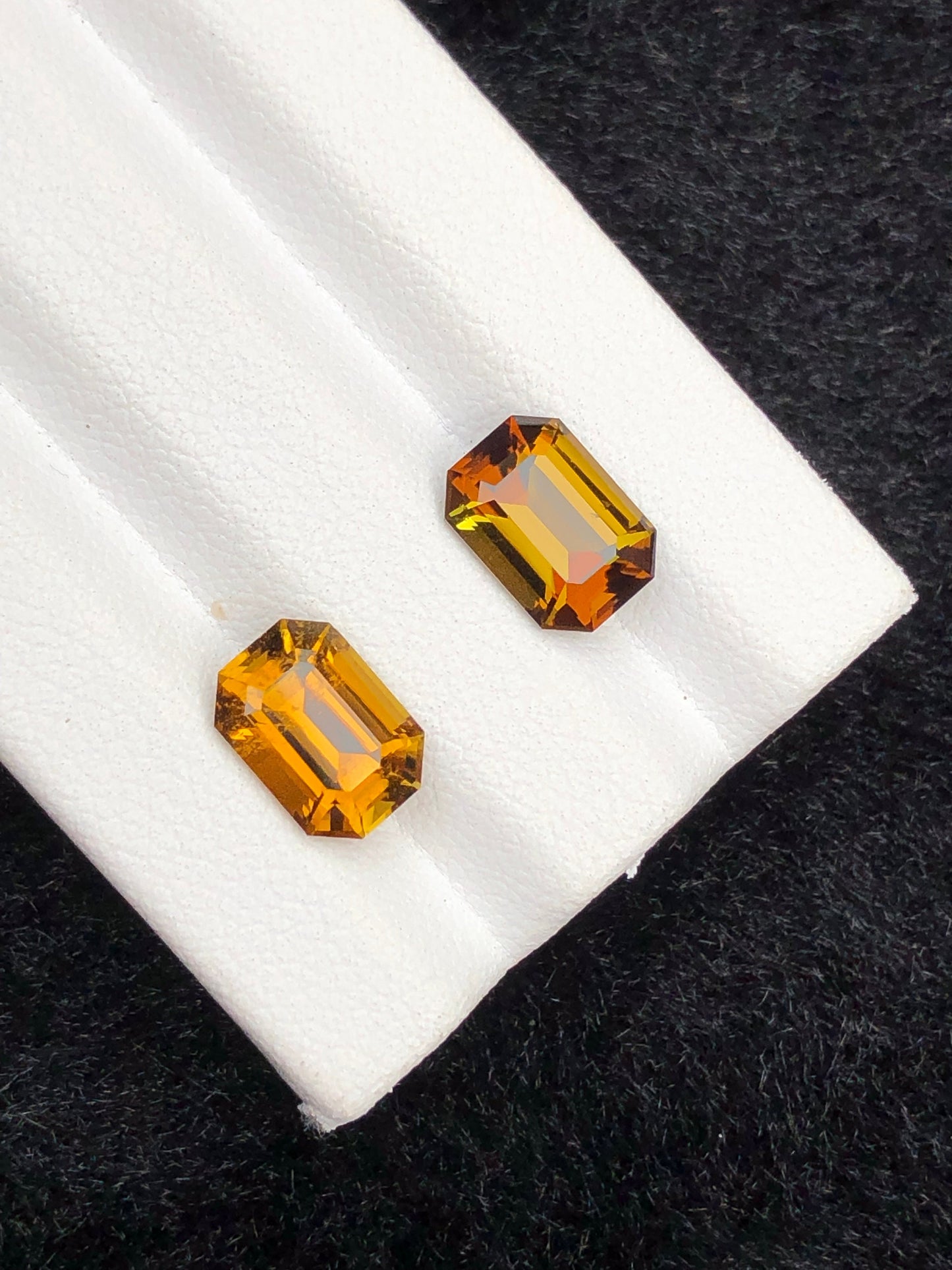 Yellow tourmaline pair 3.80 carats natural from Afghanistan kunar mine perfect for earrings