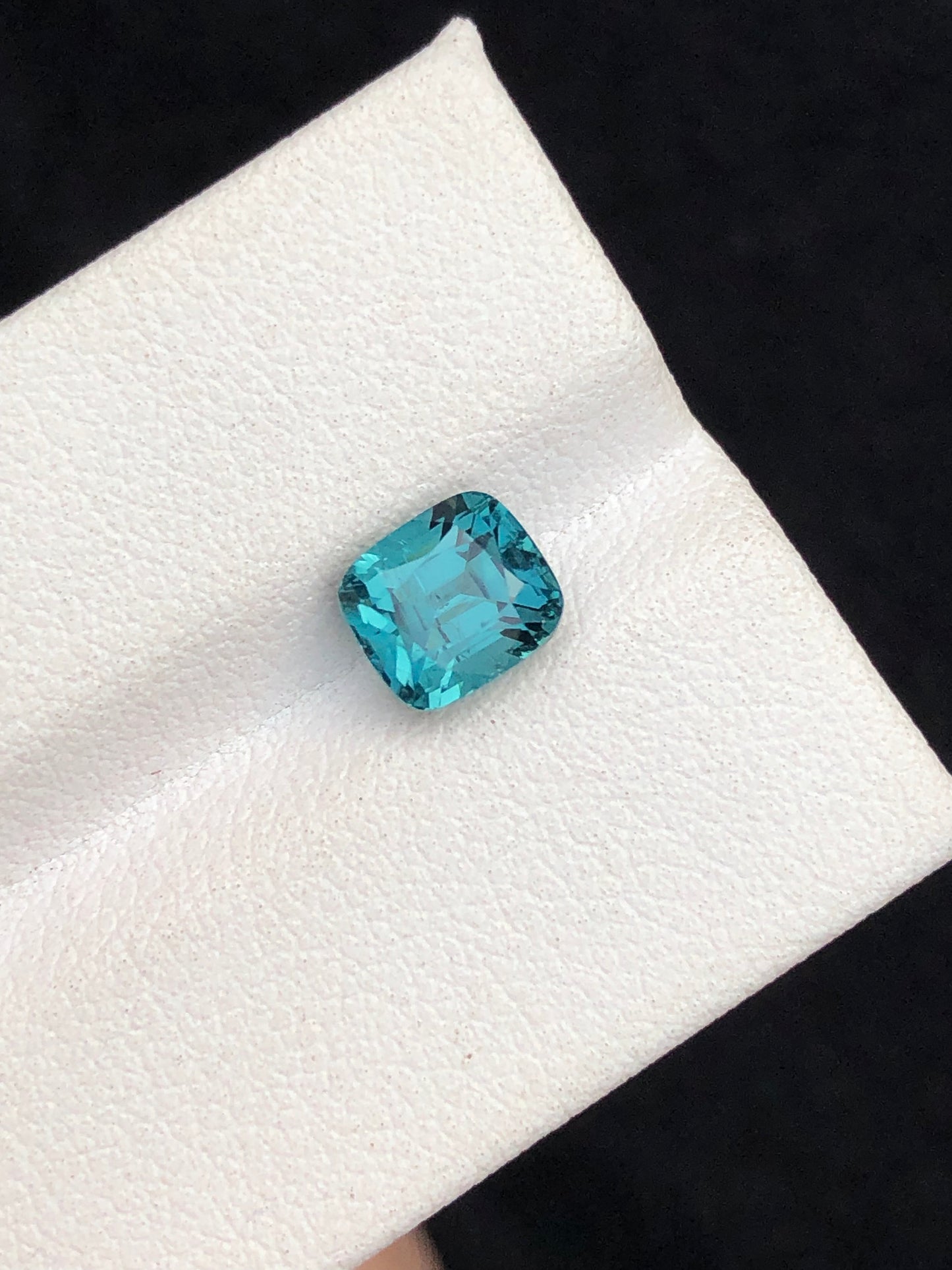 Blue tourmaline cushion cut origin Afghanistan good quality,blue tourmaline ring,loose gemstone,gift for her