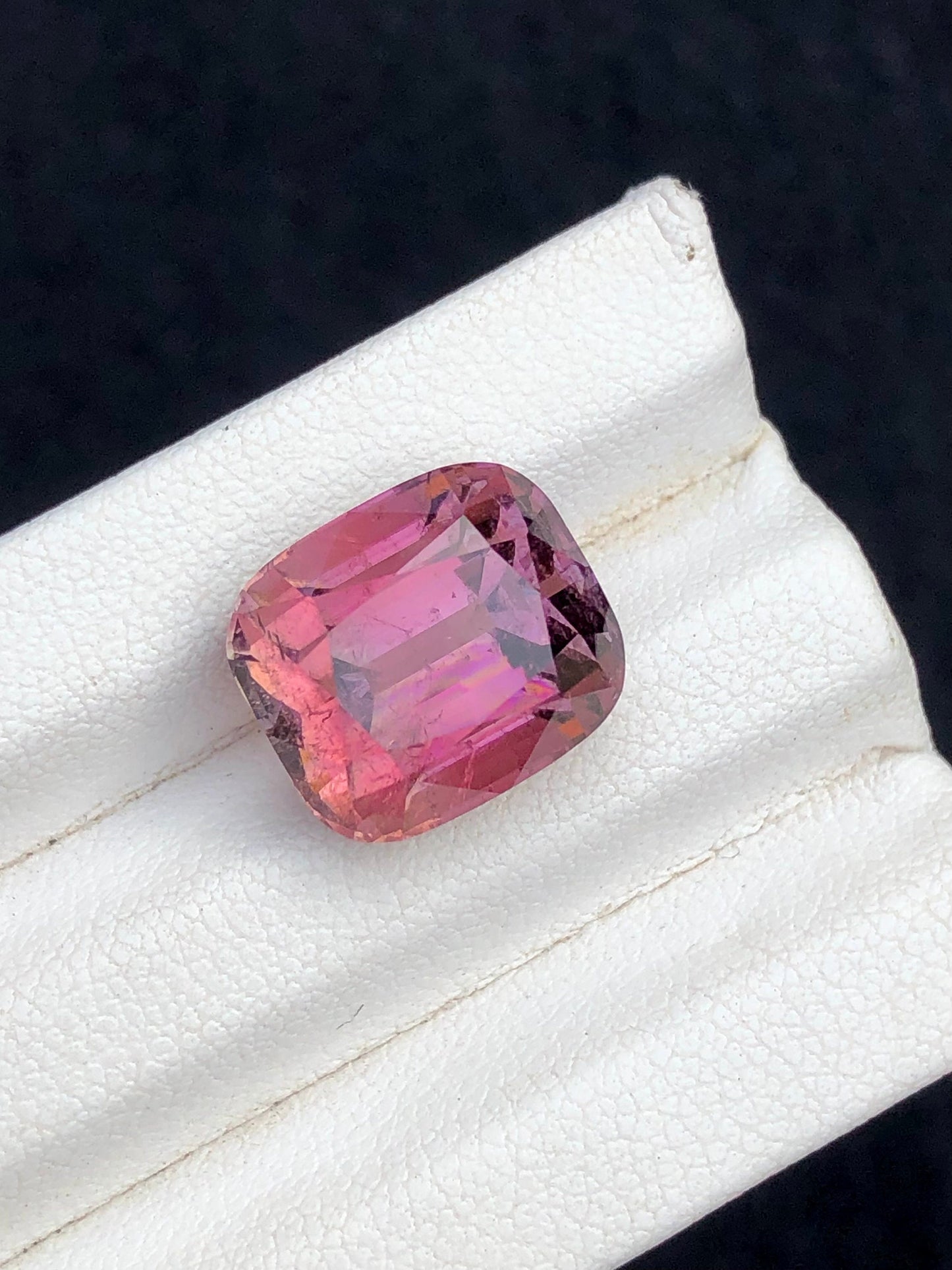 Pink tourmaline 10.30 carat cushion cut natural from Afghanistan