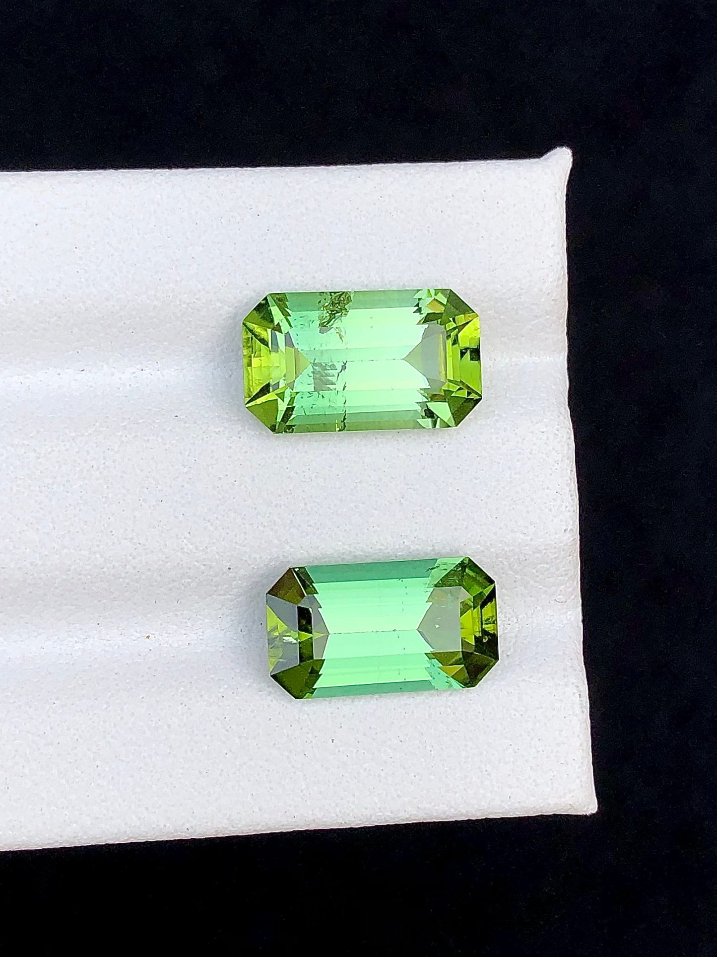 Green tourmalines from Afghanistan 5.65 carats natural