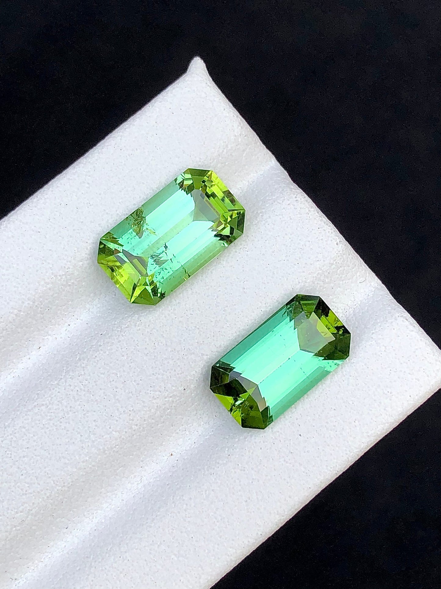 Green tourmalines from Afghanistan 5.65 carats natural