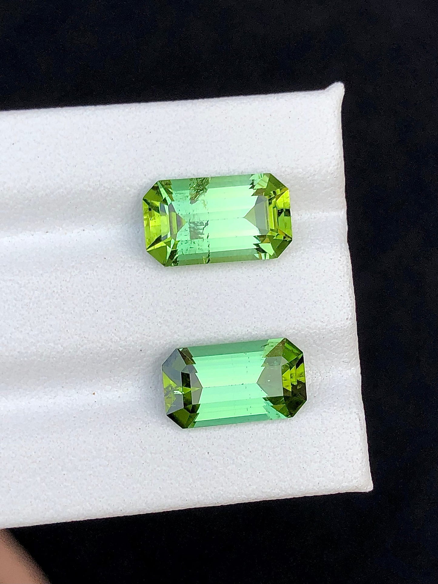 Green tourmalines from Afghanistan 5.65 carats natural