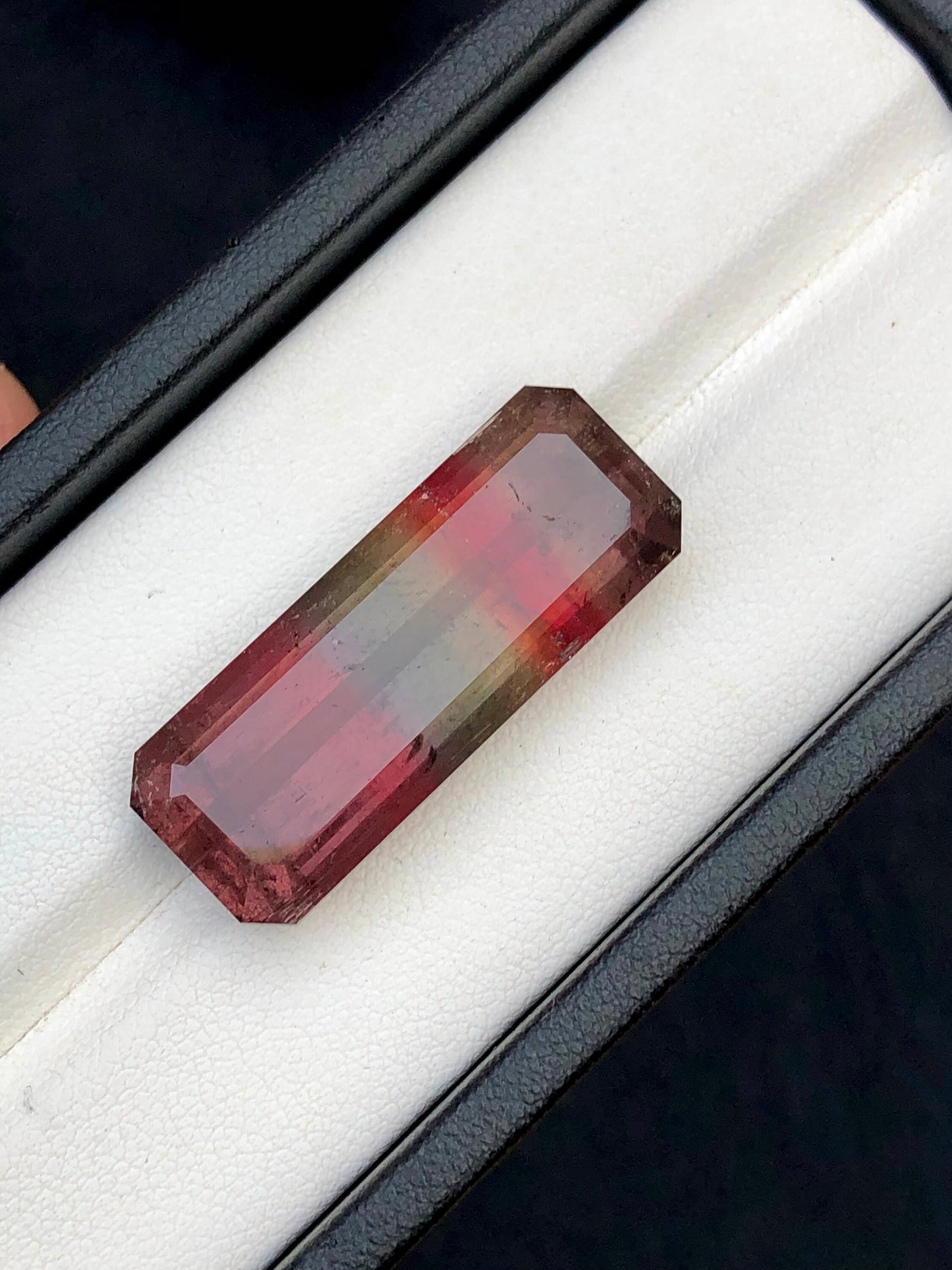 Rainbow tourmaline 28 carat natural loose gemstone emerald cut,jewellery, necklace, pendant, gift for her