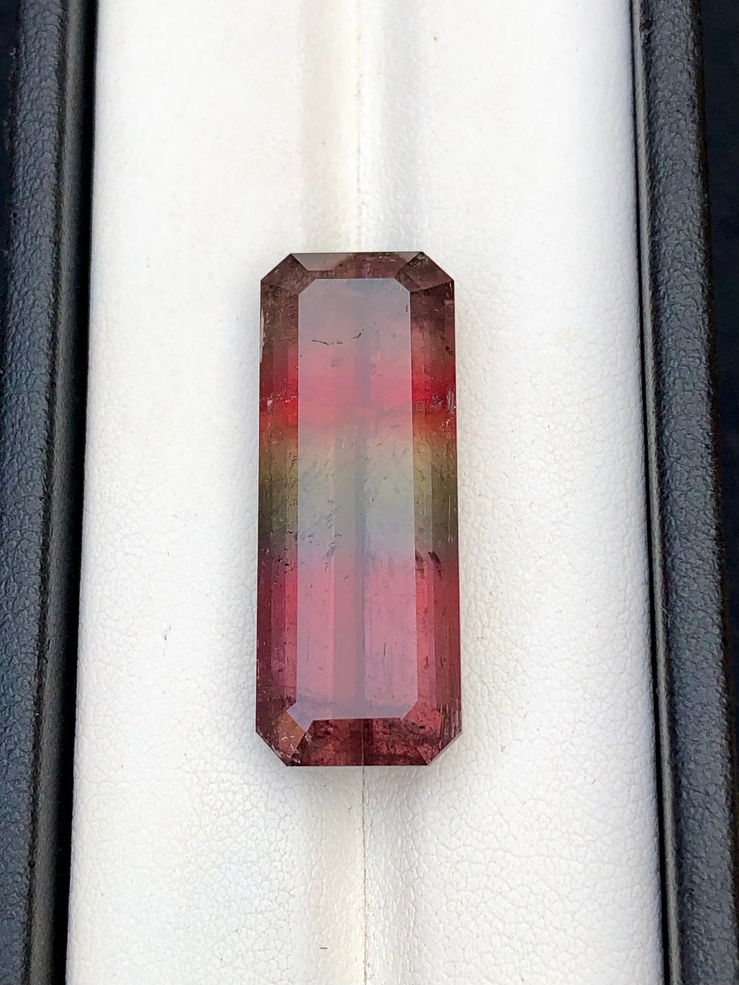 Rainbow tourmaline 28 carat natural loose gemstone emerald cut,jewellery, necklace, pendant, gift for her