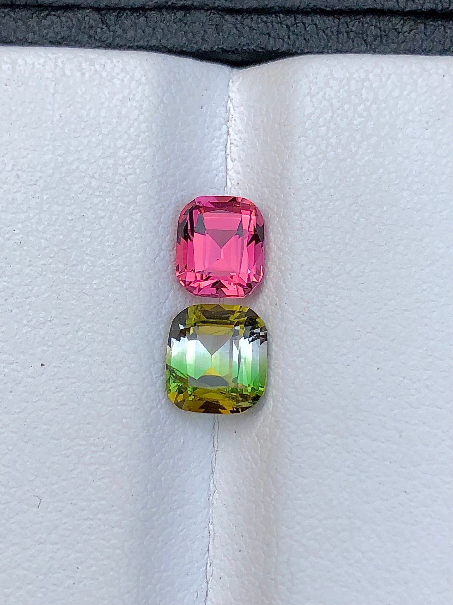 Bicolour tourmaline and pink tourmaline origin Afghanistan 2.10 carats natural perfect for jewellery,earrings