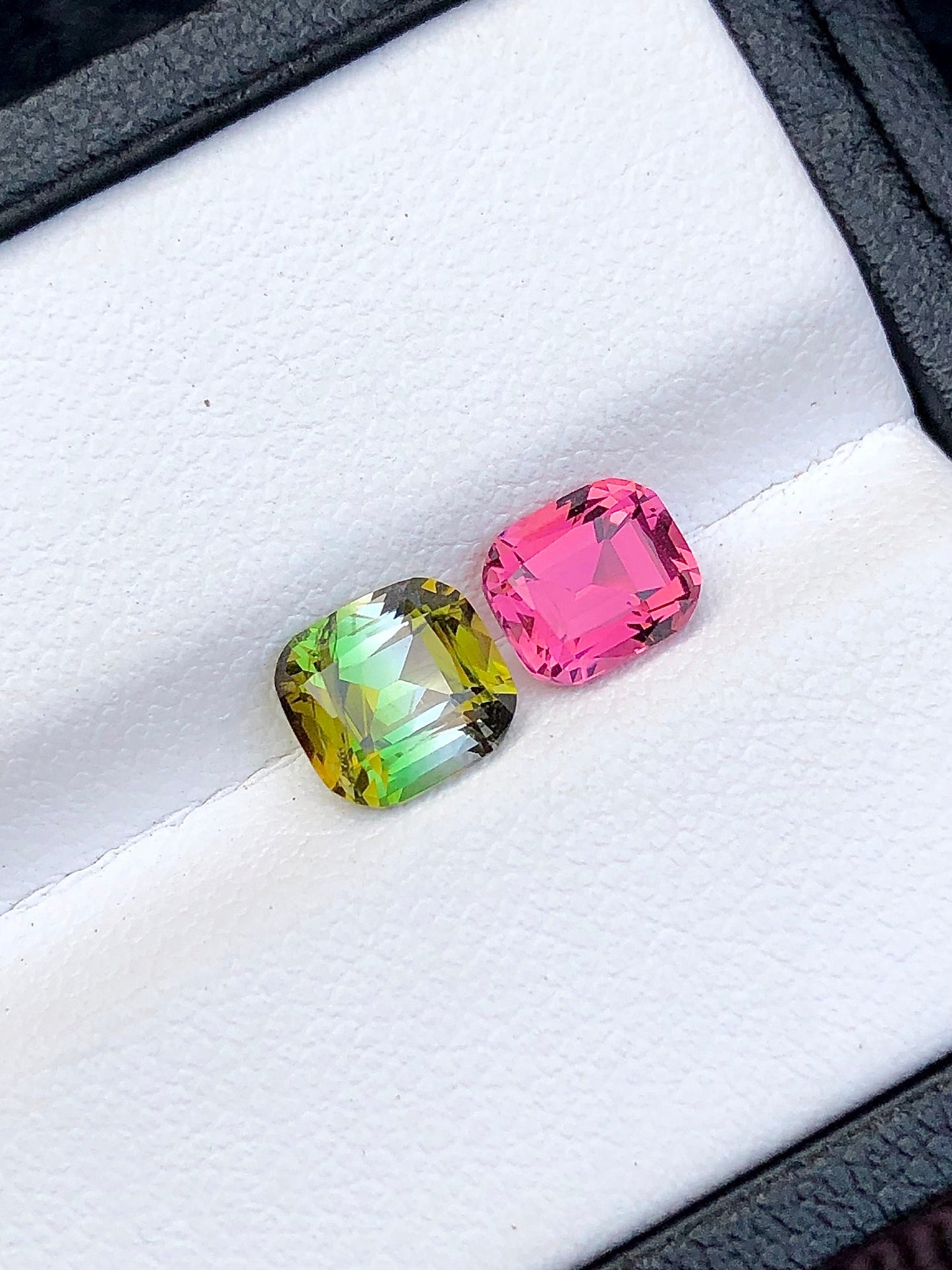 Bicolour tourmaline and pink tourmaline origin Afghanistan 2.10 carats natural perfect for jewellery,earrings