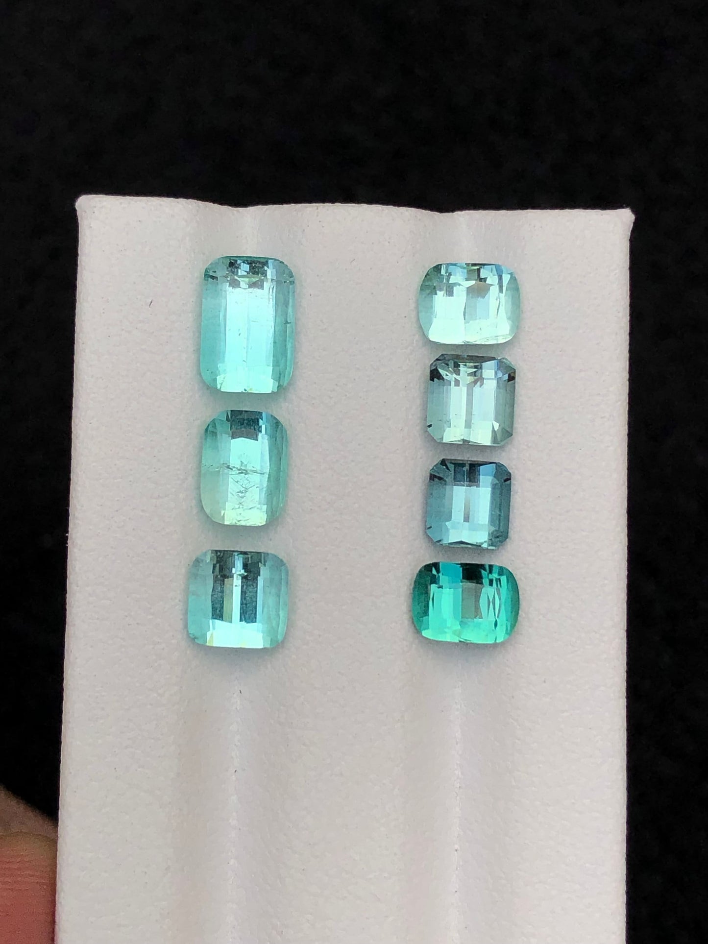 Sea foam tourmalines 7.20 carats origin Afghanistan