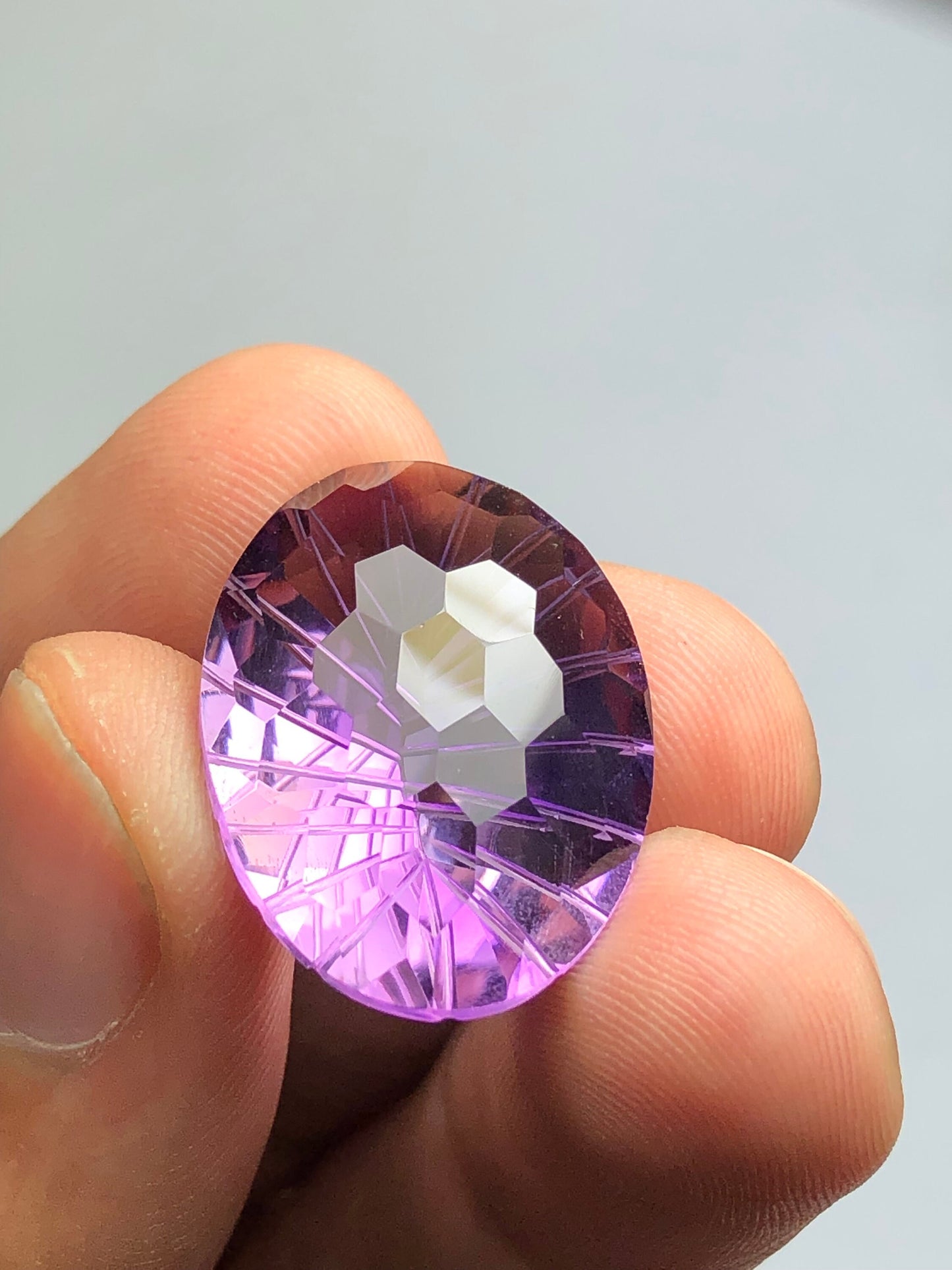 Natural amethyst 24.50 carat oval shape fancy cut