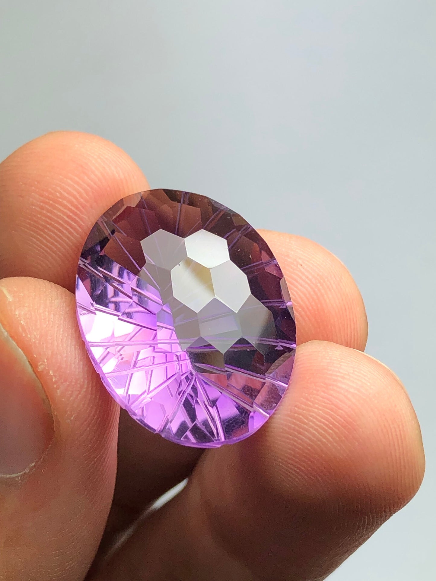 Natural amethyst 24.50 carat oval shape fancy cut