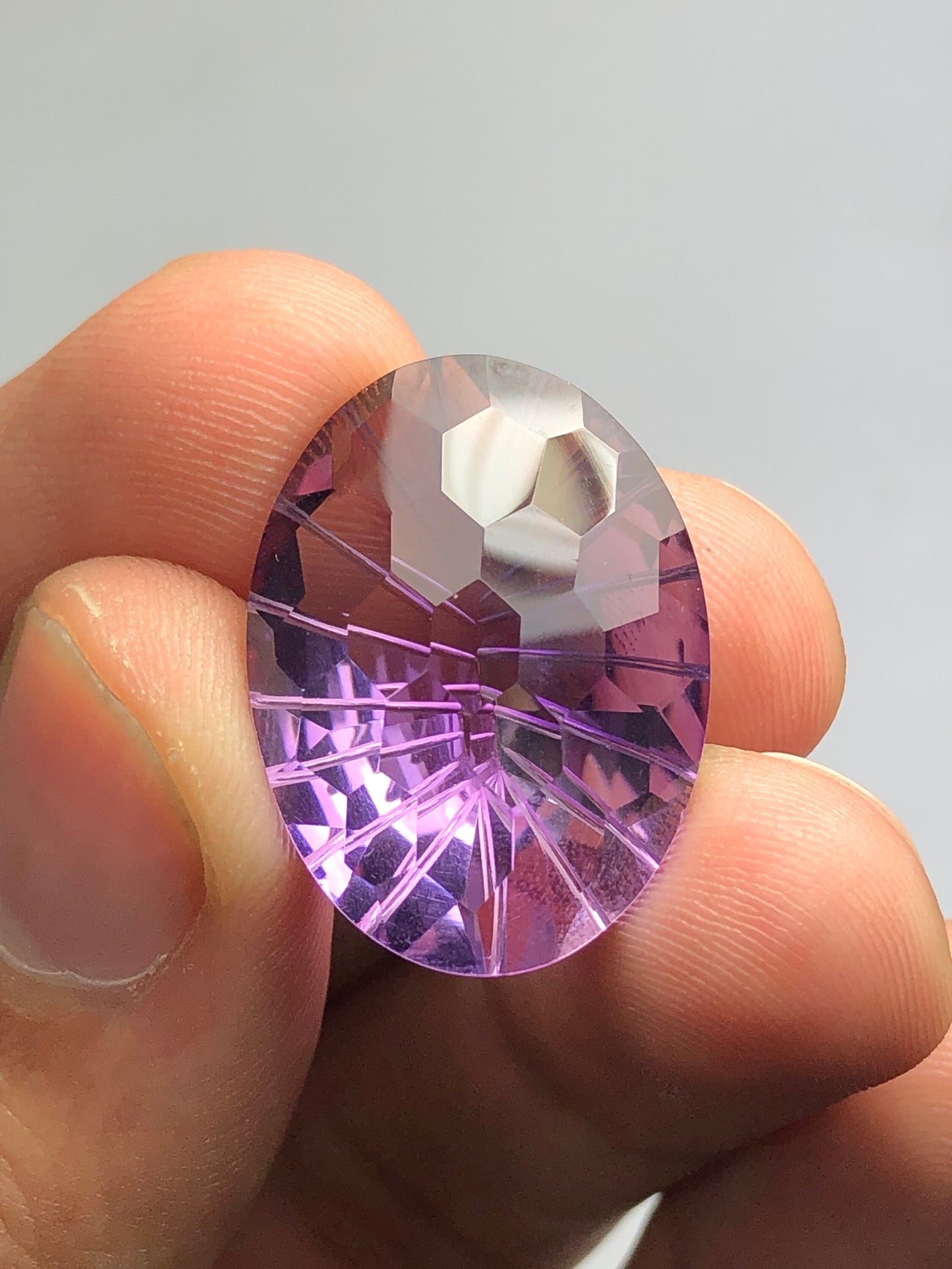 Natural amethyst 24.50 carat oval shape fancy cut