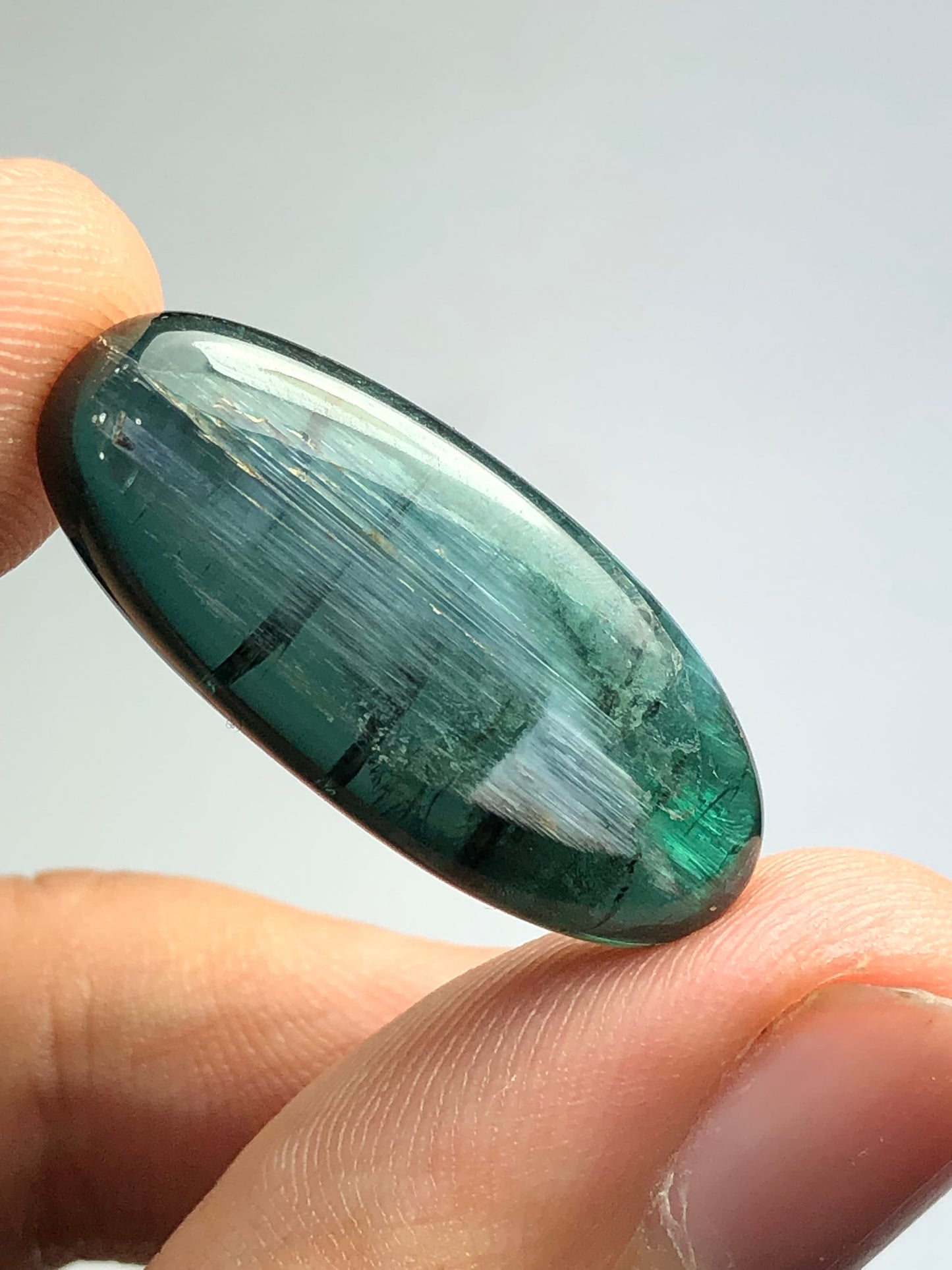 Natural tourmaline cats eye 18.30 carat origin Afghanistan