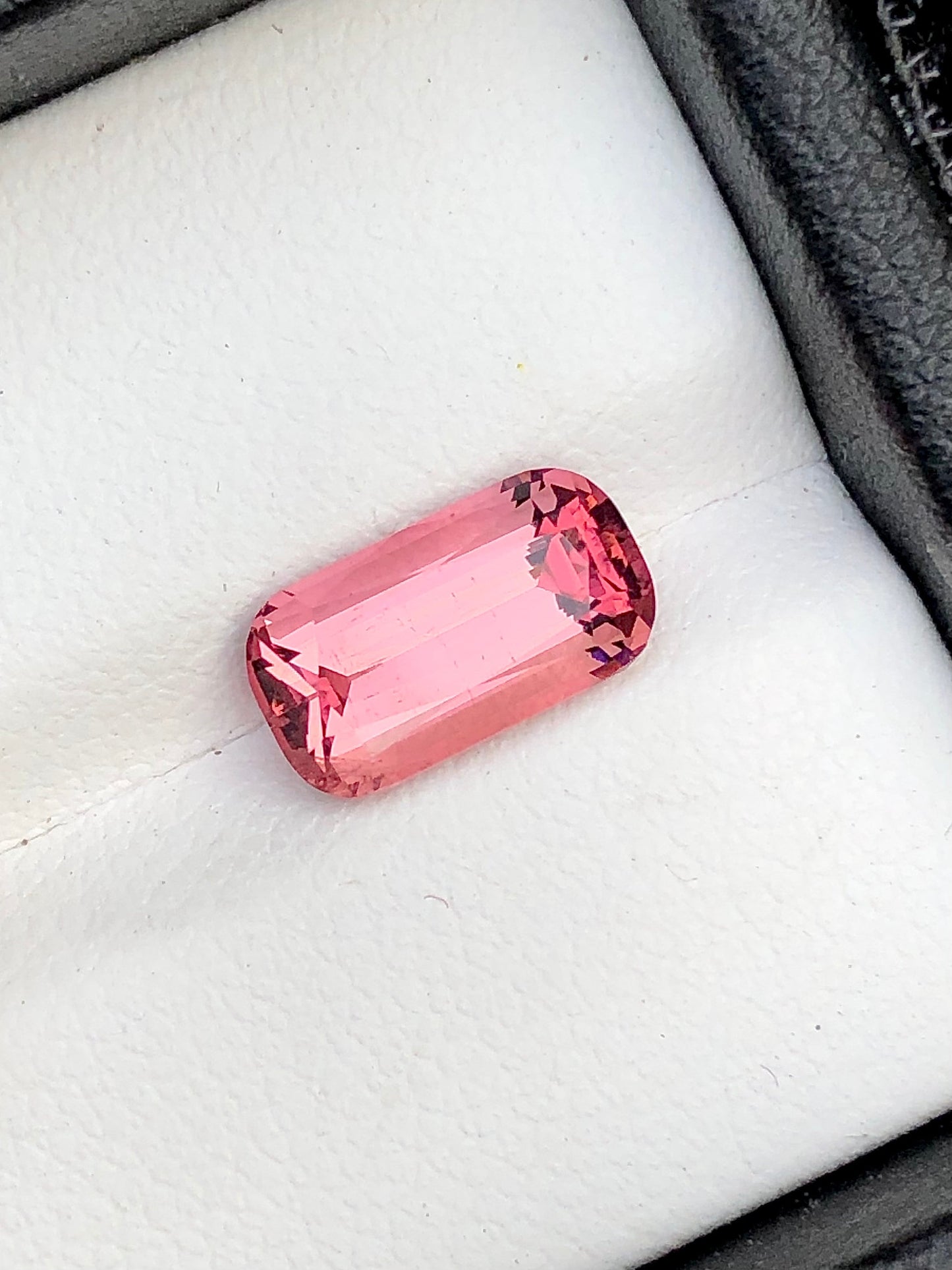Pink tourmaline cushion cut 2.20 carats origin Afghanistan