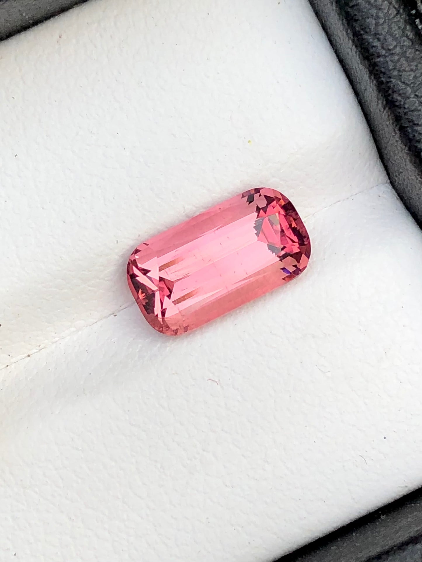 Pink tourmaline cushion cut 2.20 carats origin Afghanistan