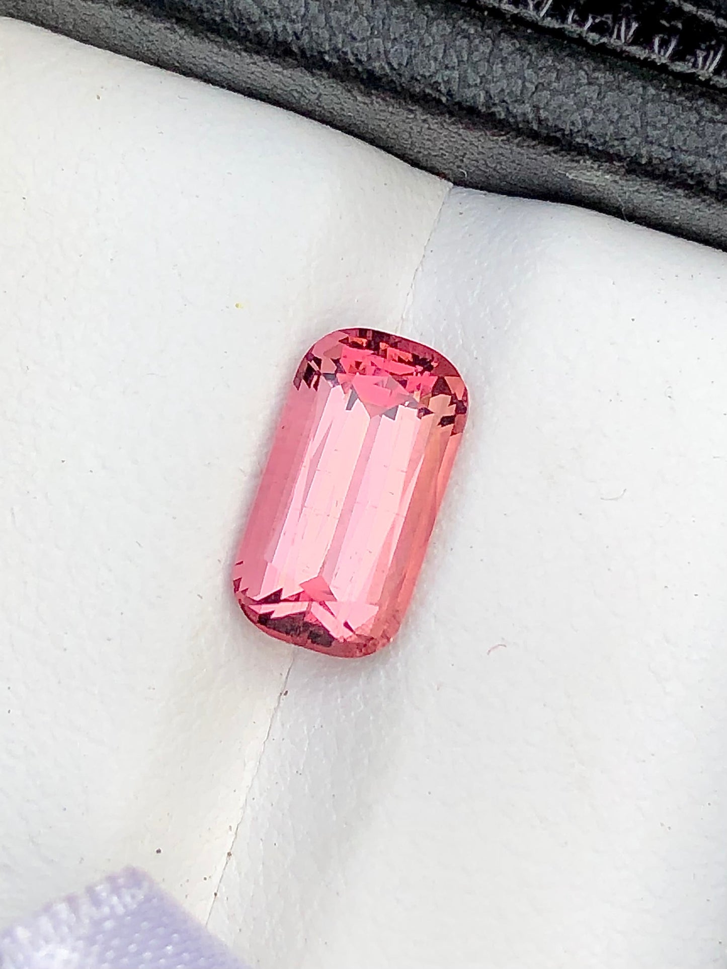 Pink tourmaline cushion cut 2.20 carats origin Afghanistan