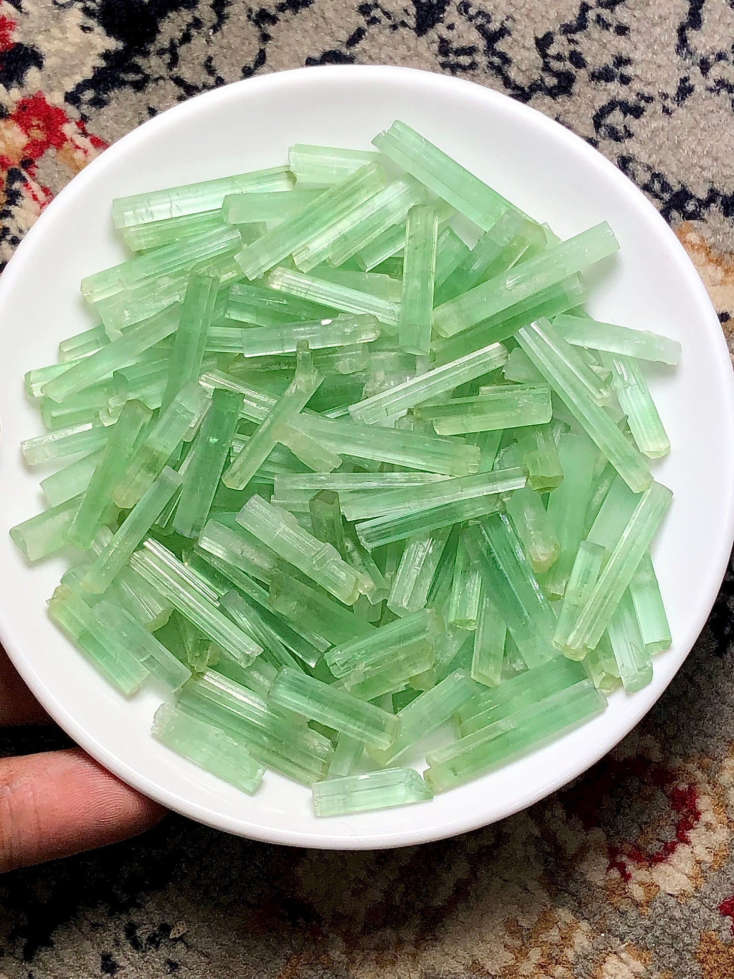 643 carats or 128 grams mint green tourmaline crystals from Afghanistan good sizes