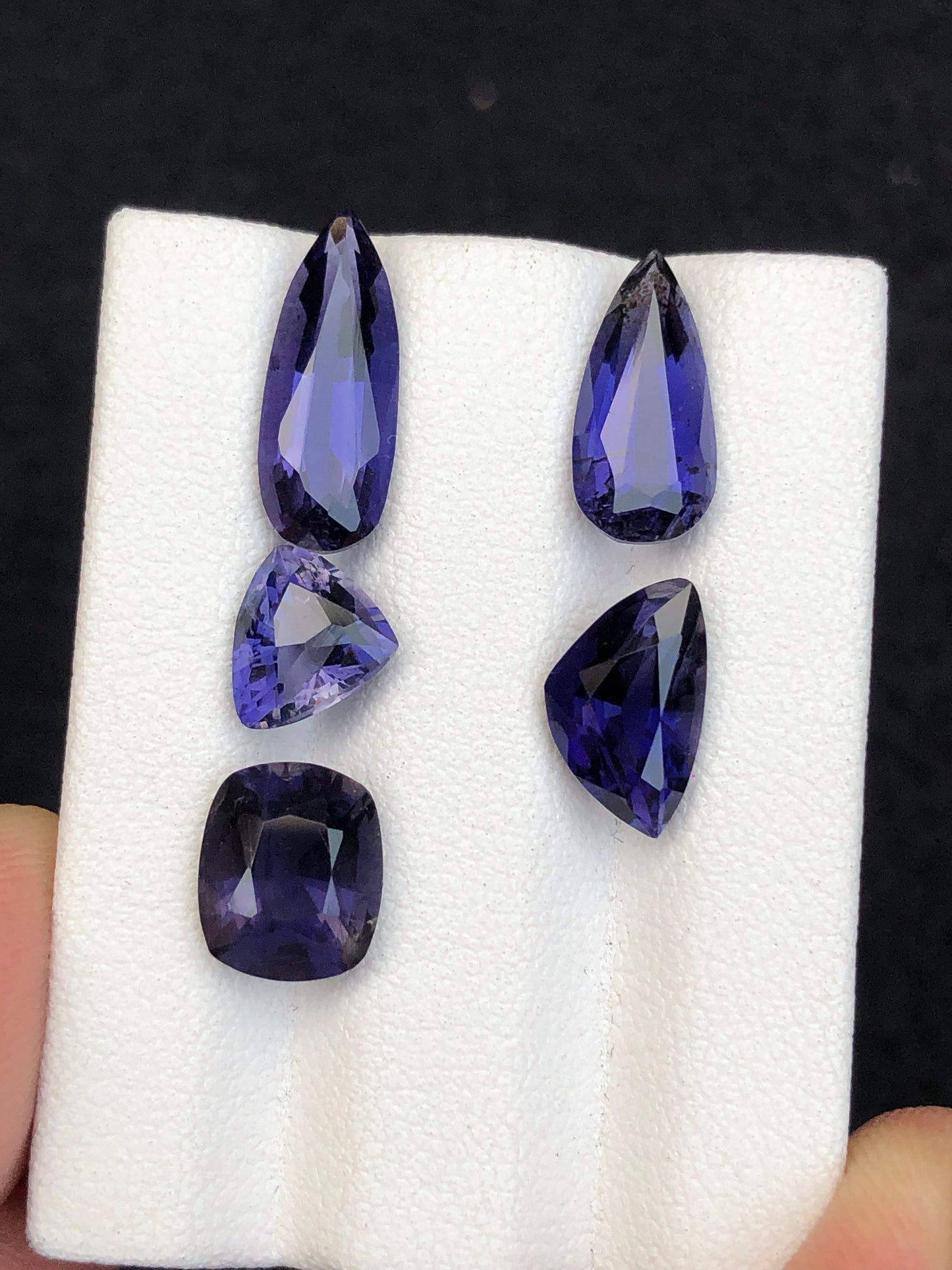 Natural iolite lot 8.35 carats mix shapes