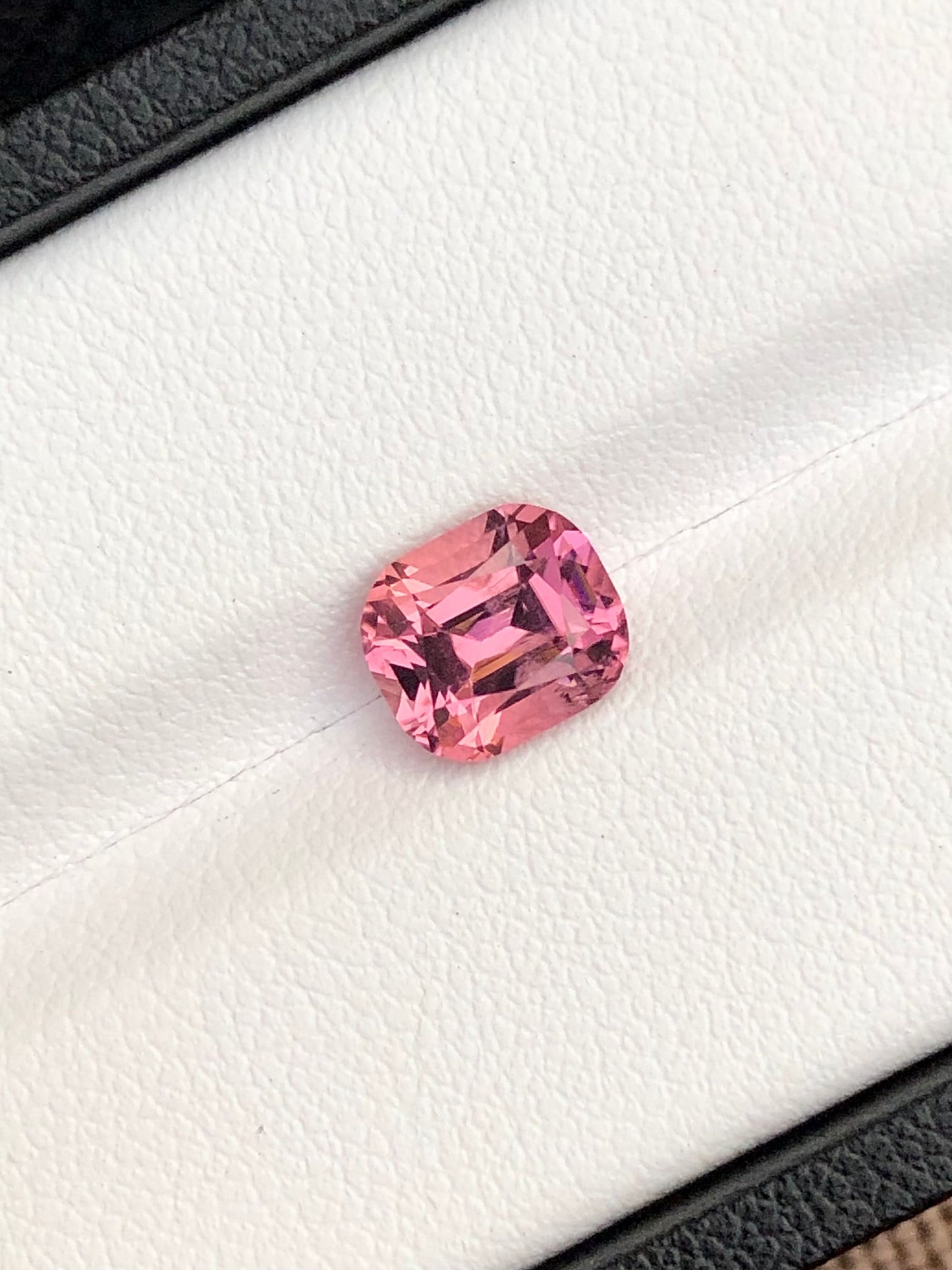 Pink tourmaline 1.85 carat cushion cut natural origin Afghanistan