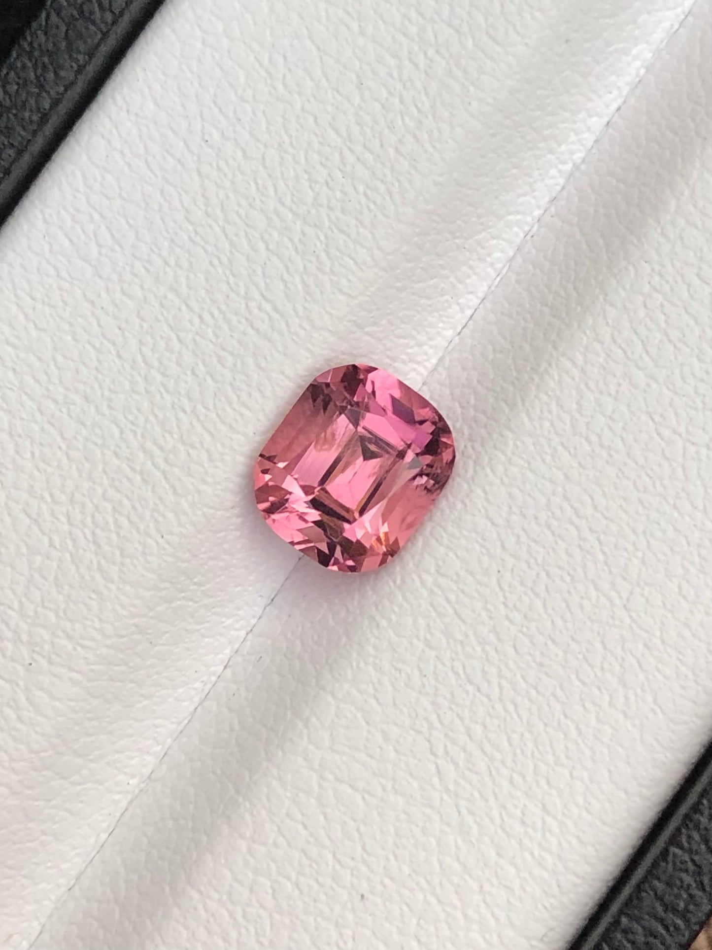 Pink tourmaline 1.85 carat cushion cut natural origin Afghanistan