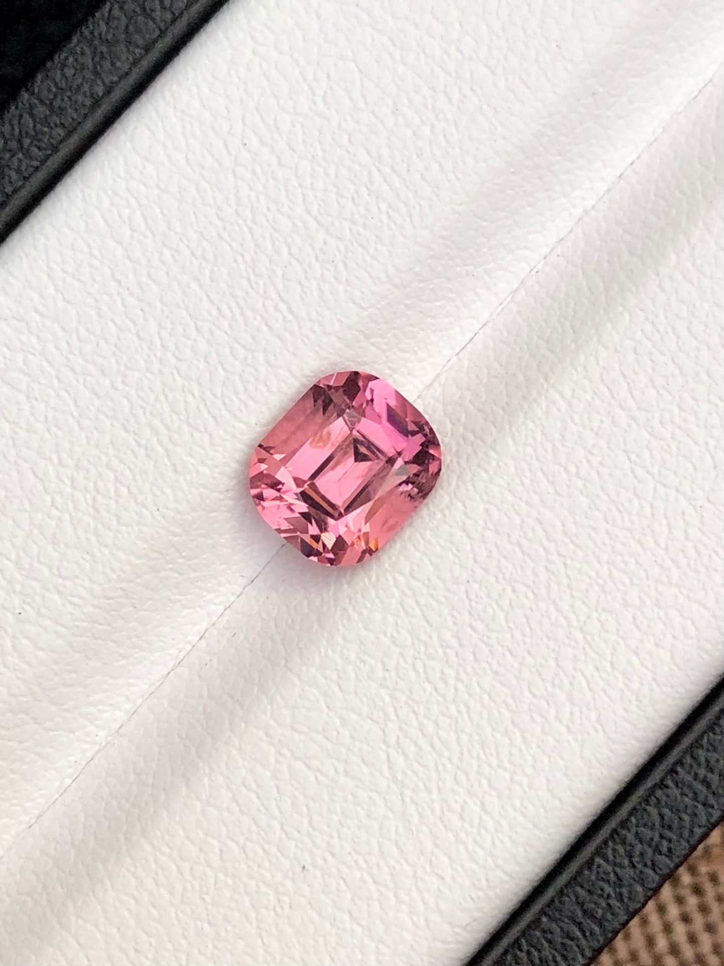 Pink tourmaline 1.85 carat cushion cut natural origin Afghanistan