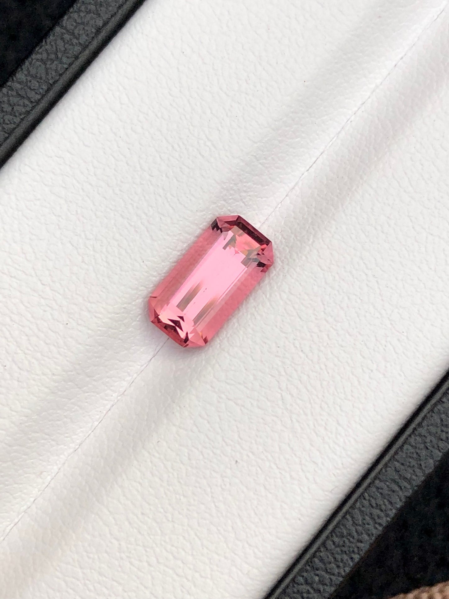 Pink tourmaline emerald cut 1.90 carat clean stone natural origin Afghanistan