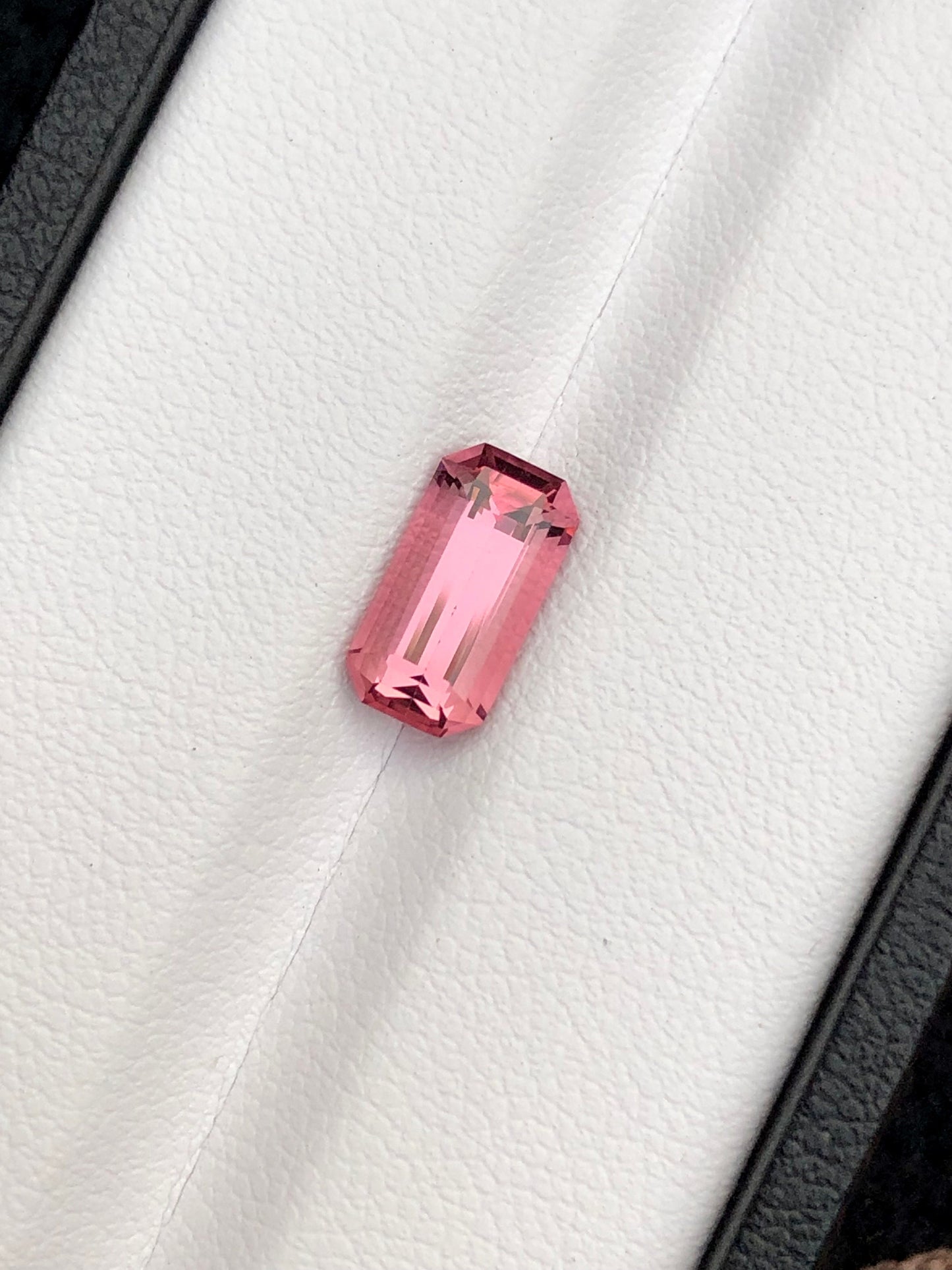 Pink tourmaline emerald cut 1.90 carat clean stone natural origin Afghanistan